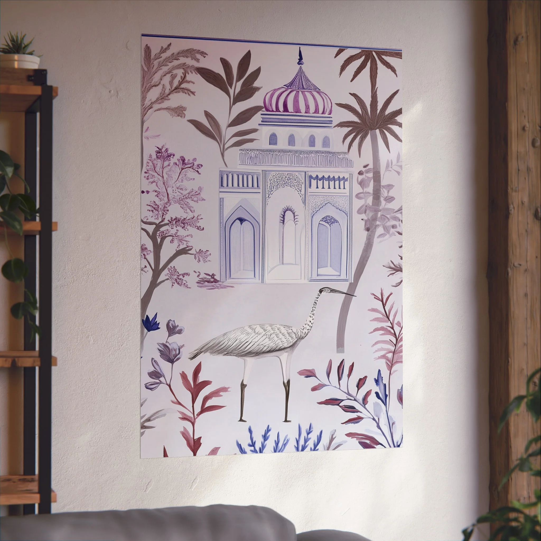 Majestic Minaret & Crane Fine Art Poster - Image 48