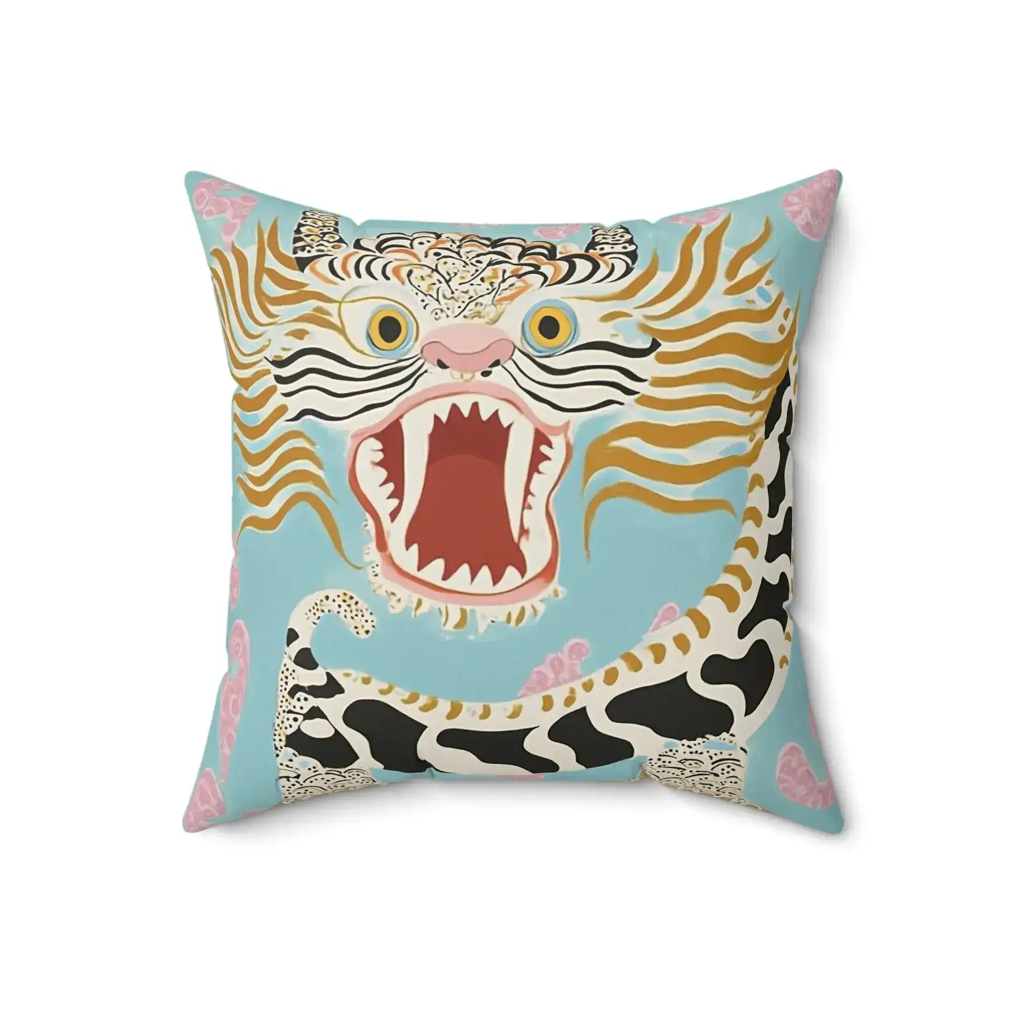 Majestic Tiger Design Throw Pillow - Image 4
