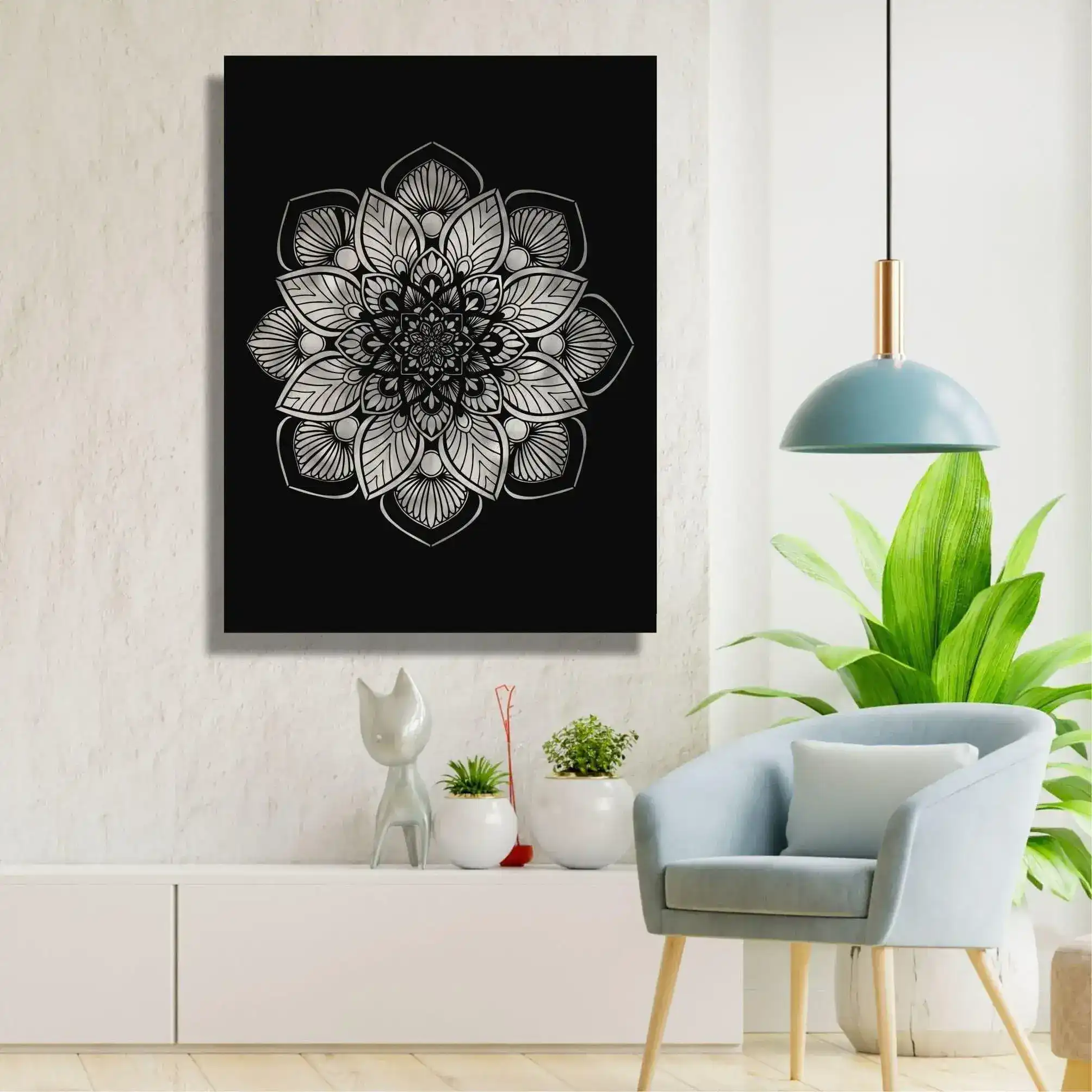 Mandala Art Metal Wall Hanging Decor - Image 2