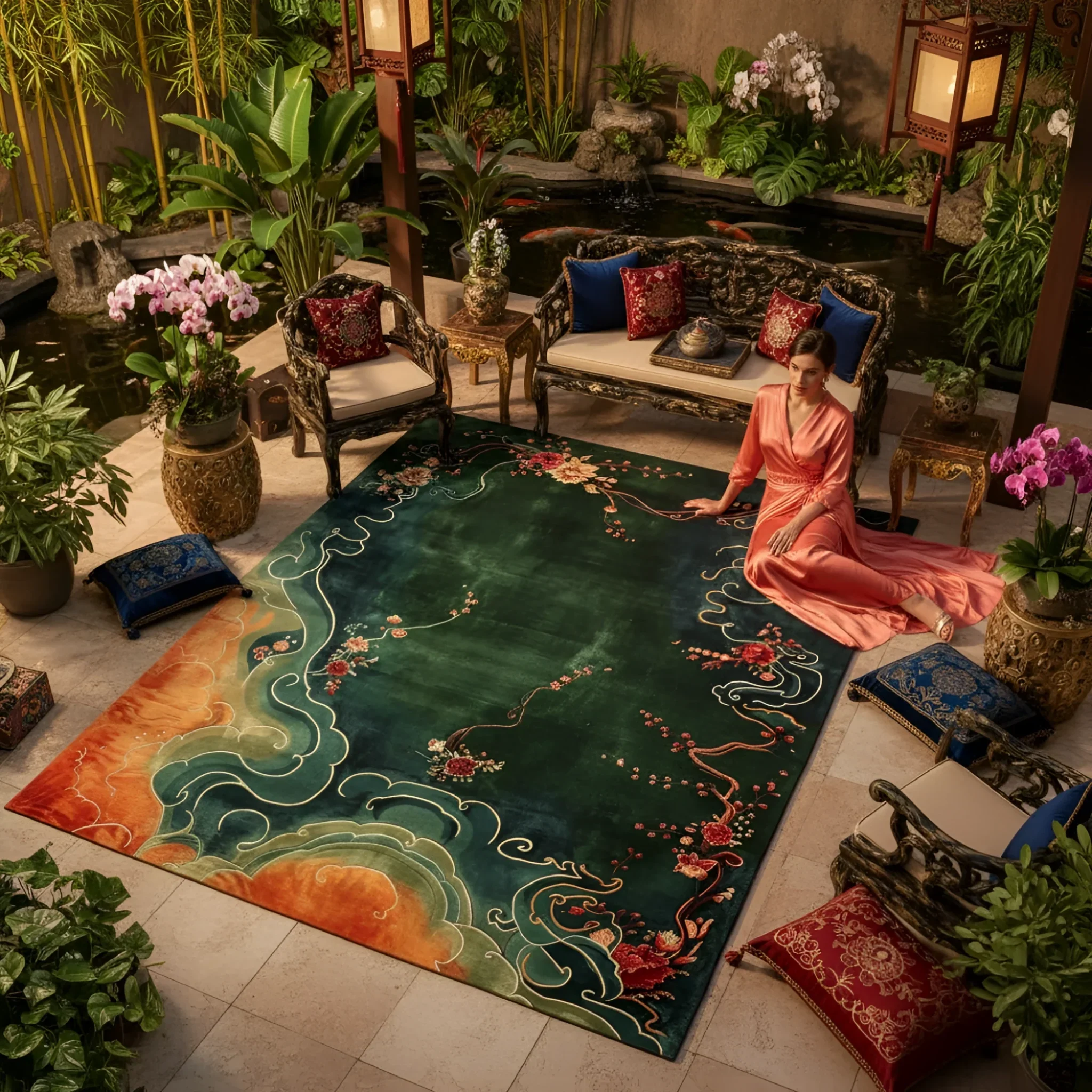 Mandarin Serenity Hand Tufted Rug - Image 3