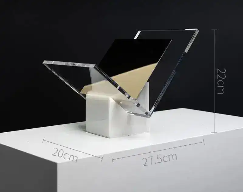 Marble and Acrylic Magazine Rack - Image 6