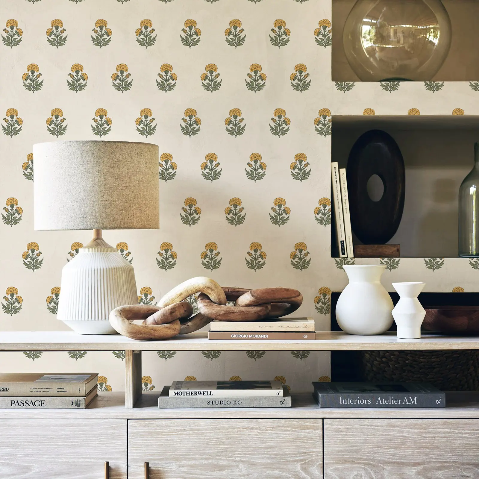 Marigold Floral Wallpaper - Image 5
