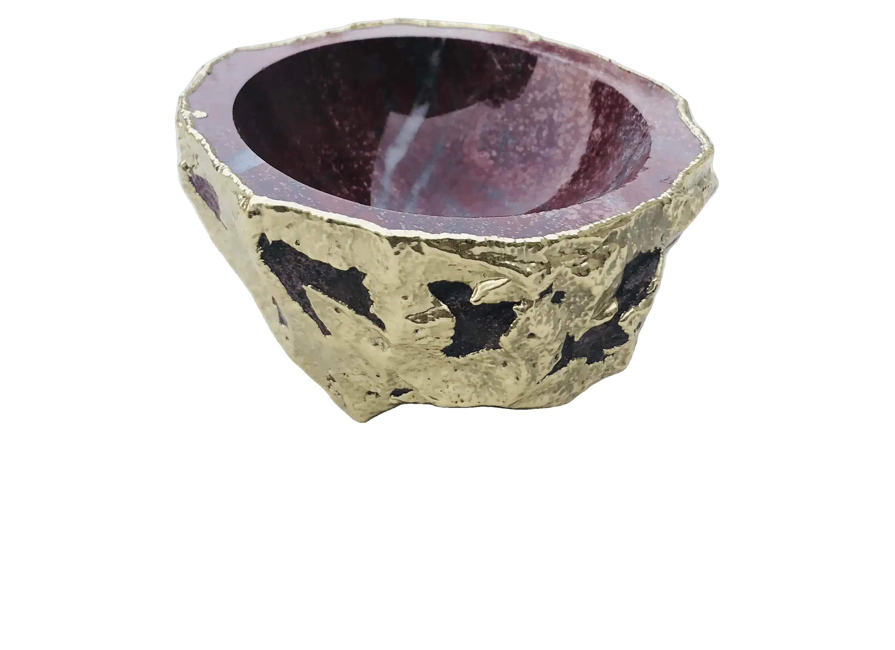 Maroon Red Agate Geode Jewelry Bowl - Image 5