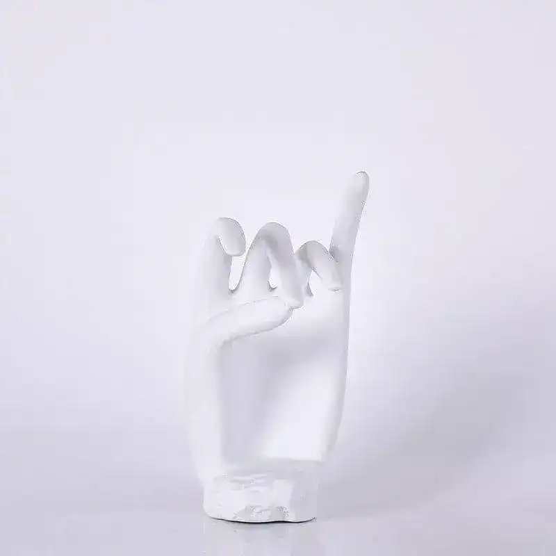 Matte Ceramic Face Finger Statue - Image 4