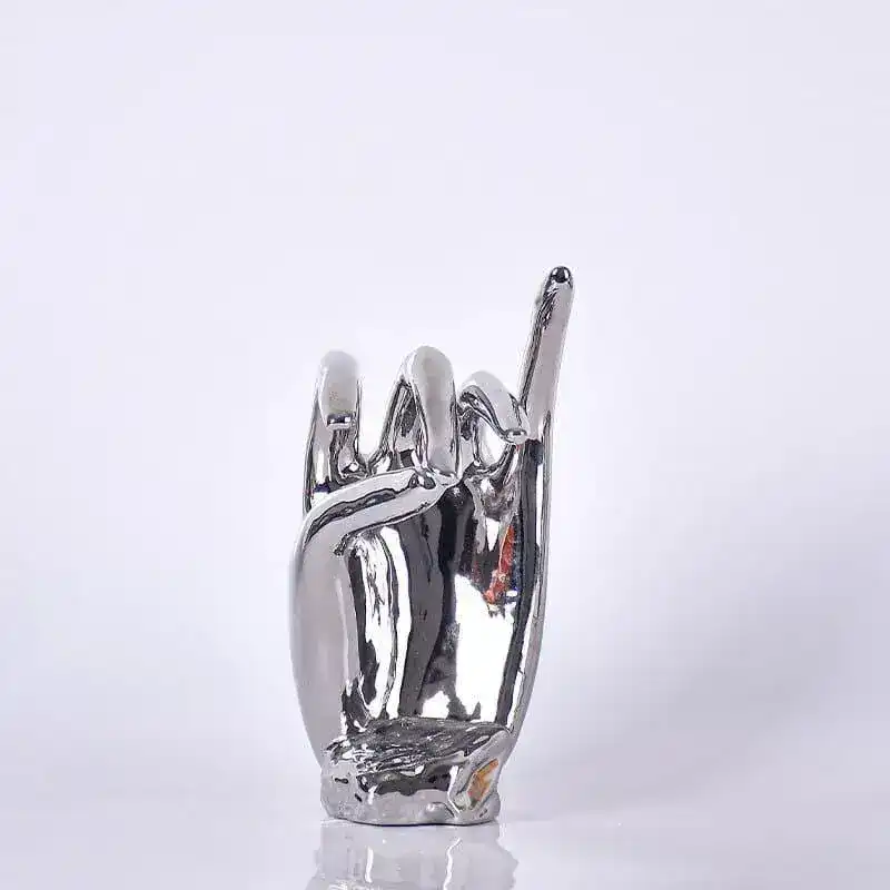 Matte Ceramic Face Finger Statue - Image 5