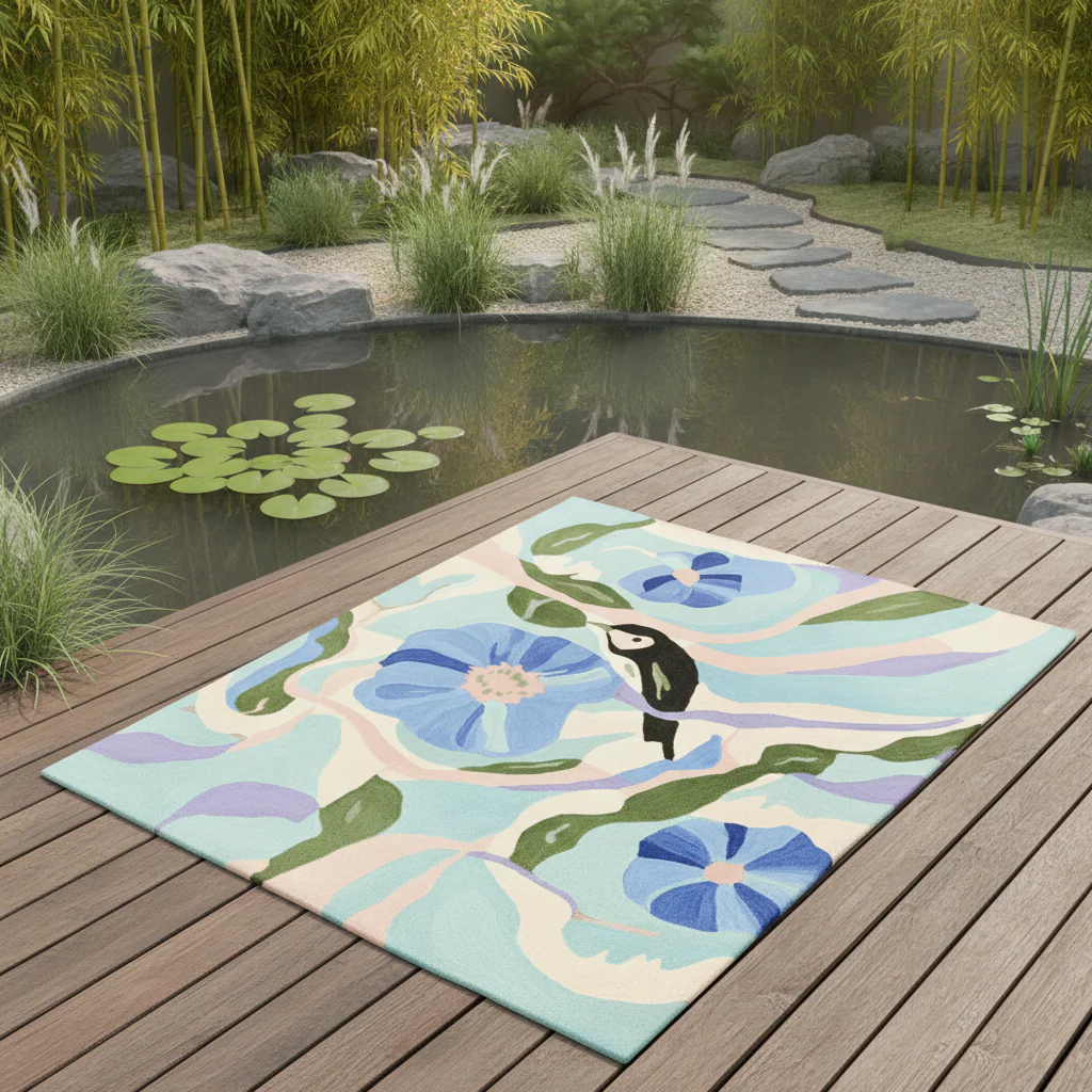 Meadow Murmur Sky Hand Tufted Rug - Image 2