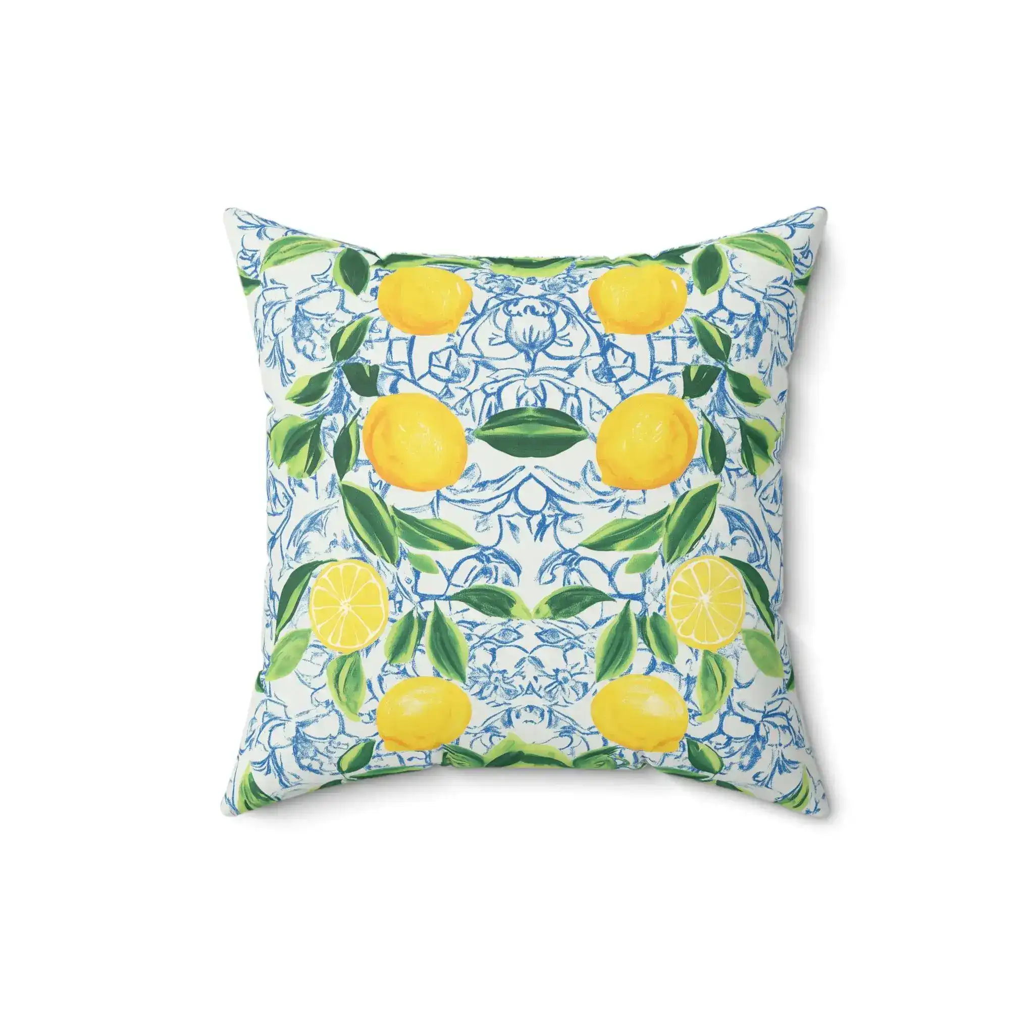 Mediterranean Lemon Grove Throw Pillow - Image 4