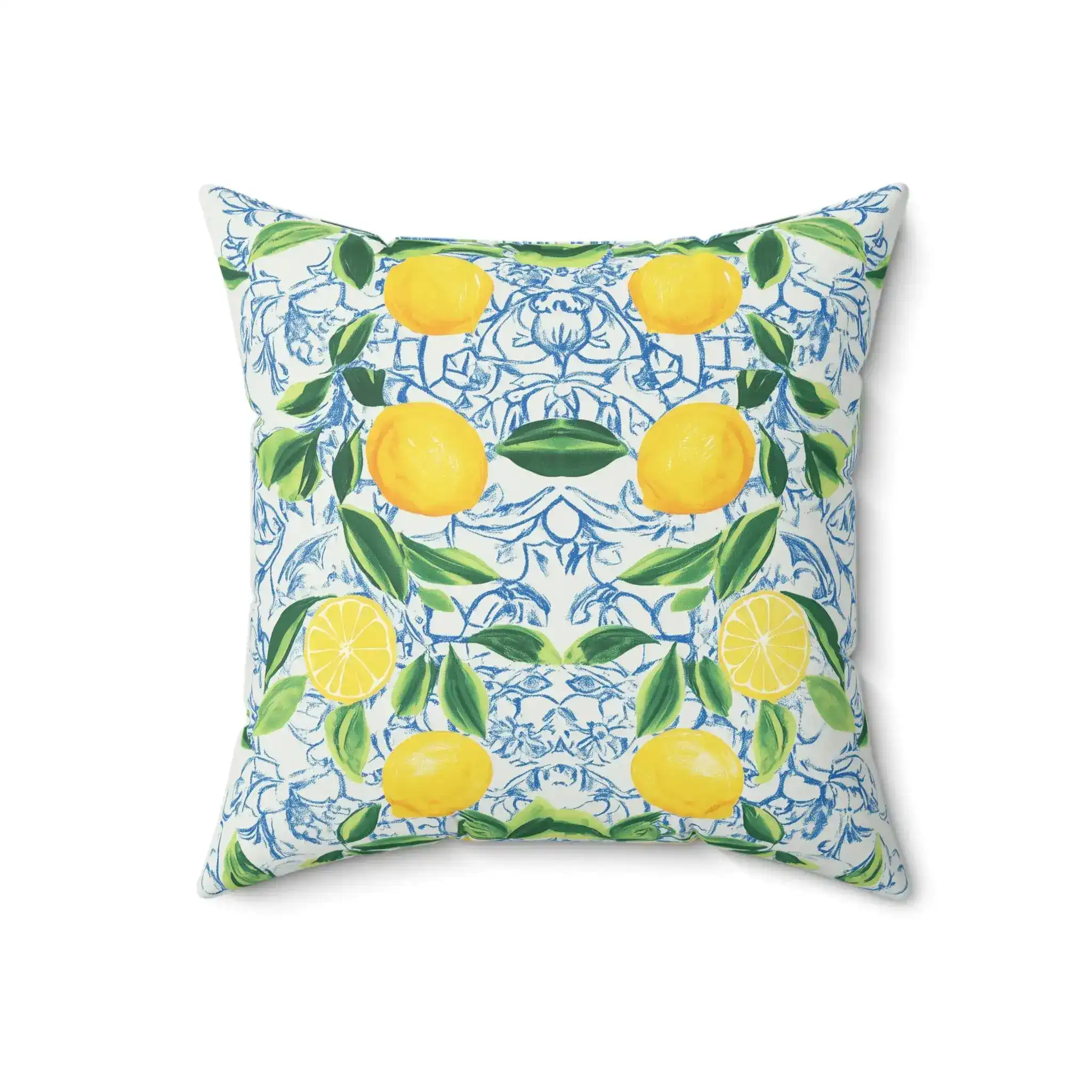 Mediterranean Lemon Grove Throw Pillow - Image 5