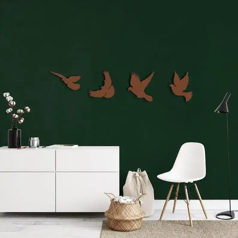 Metal Flying Birds Metal Wall Hanging Decor - Image 2