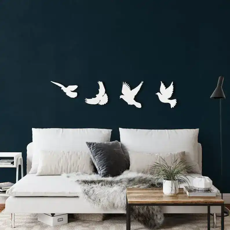 Metal Flying Birds Metal Wall Hanging Decor - Image 3