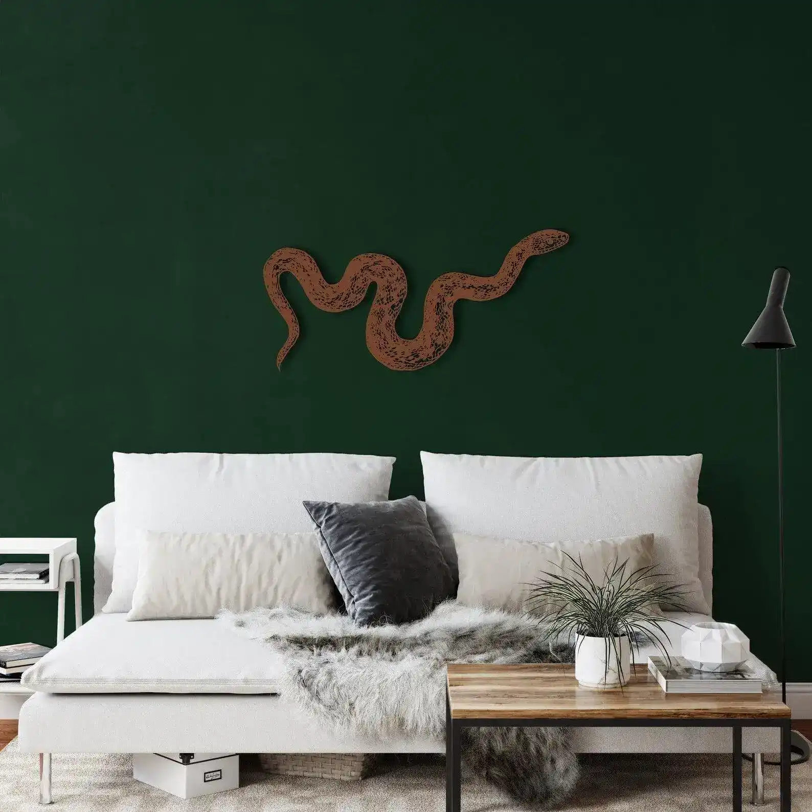 Metal Snake Wall Decor Art - Image 3