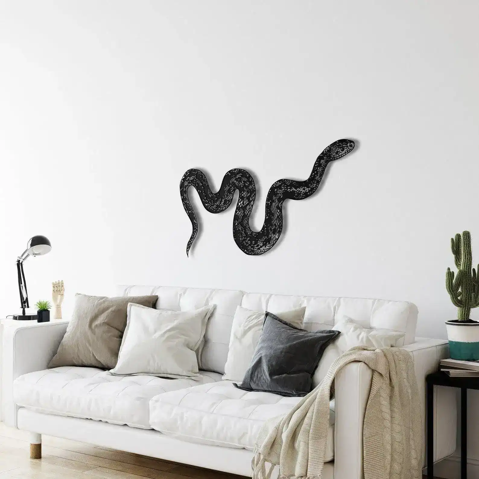 Metal Snake Wall Decor Art - Image 4