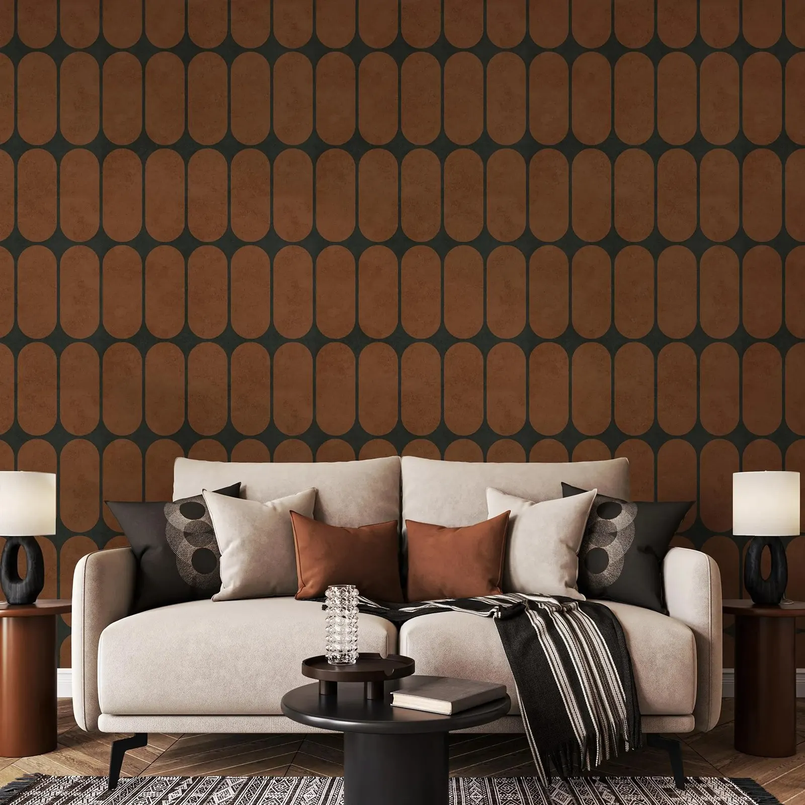 Mid-Century Arch Geometric Wallpaper - Image 3