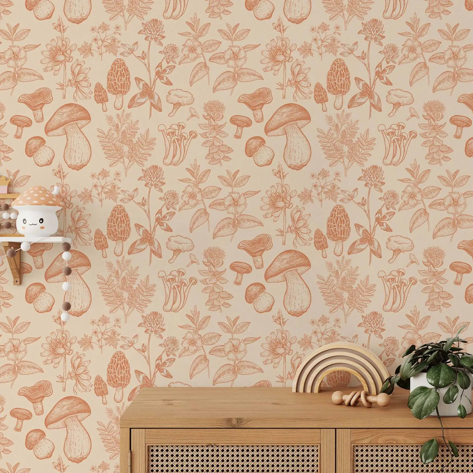 Mid Century Mushroom Wallpaper - Image 2