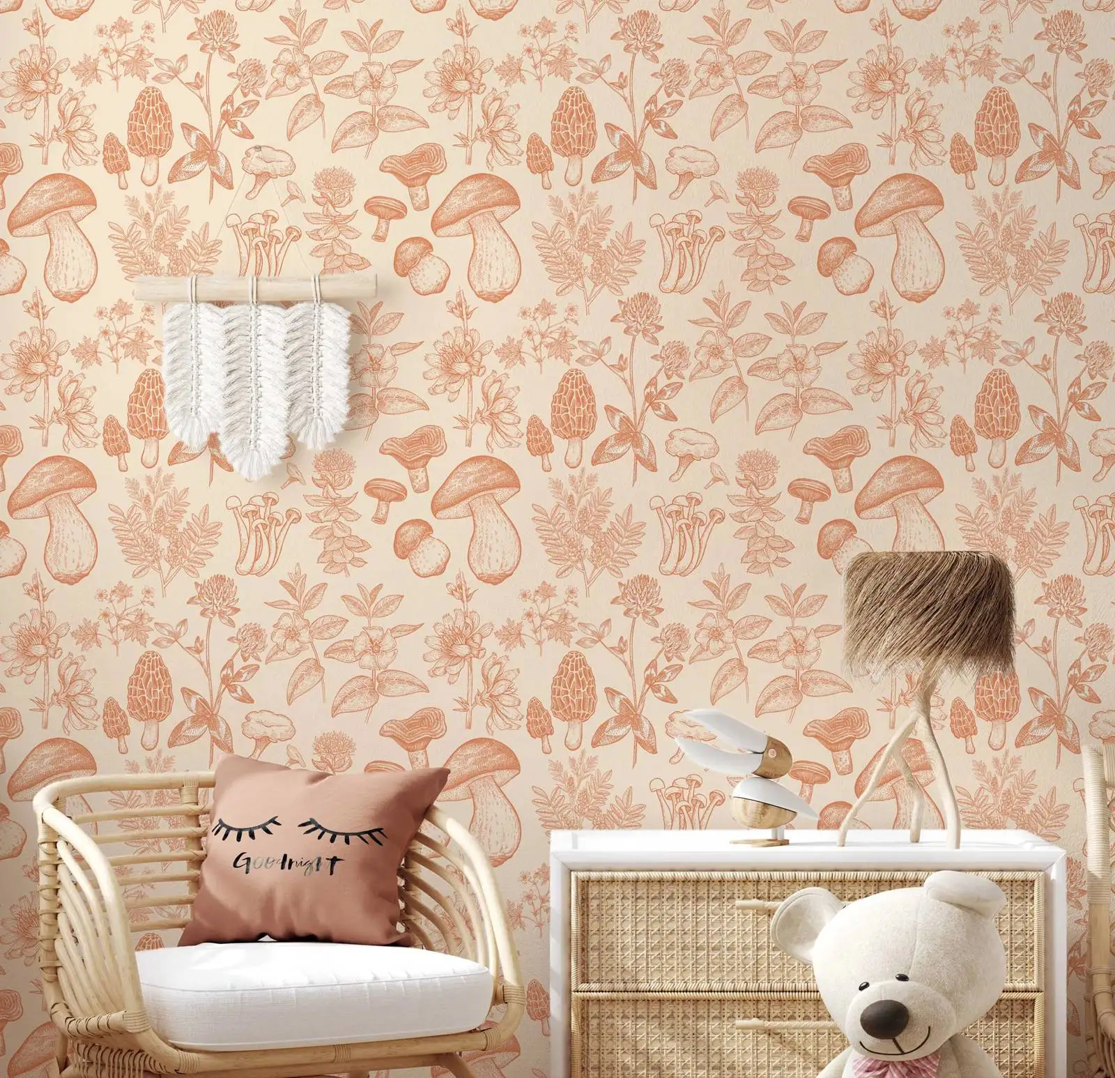 Mid Century Mushroom Wallpaper - Image 4