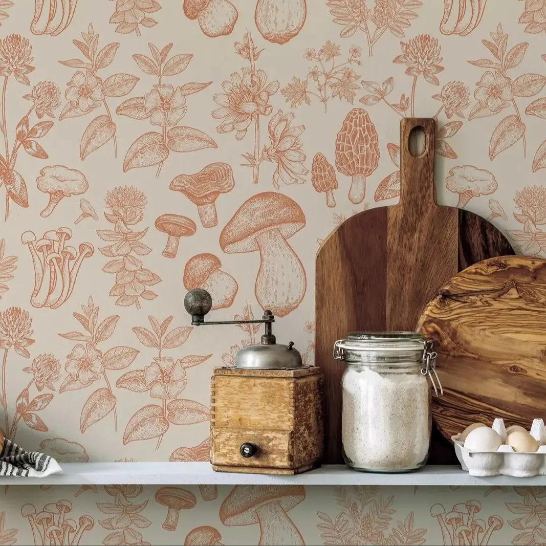 Mid Century Mushroom Wallpaper - Image 5