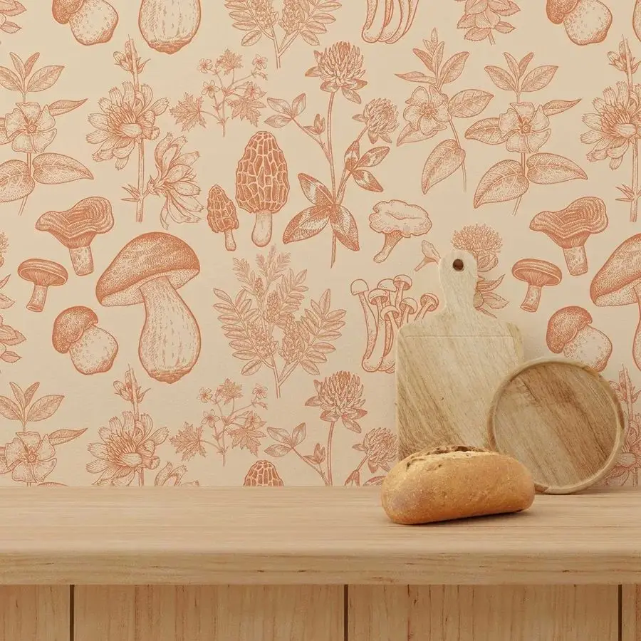 Mid Century Mushroom Wallpaper - Image 6