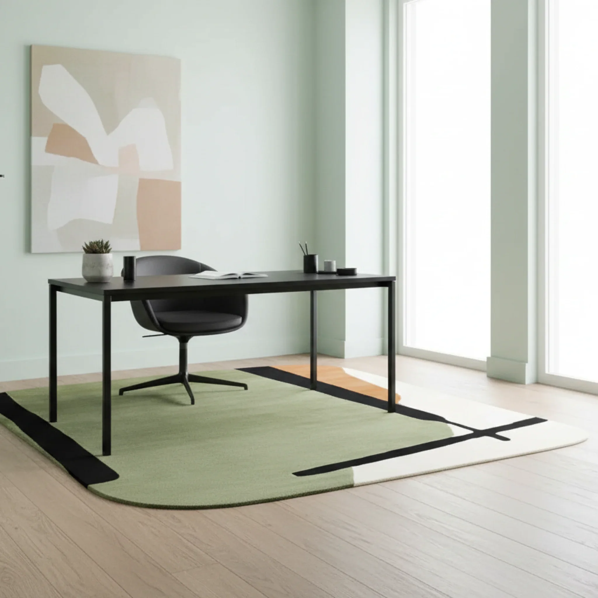 Midcentury Meadow Echo Hand Tufted Rug - Image 3