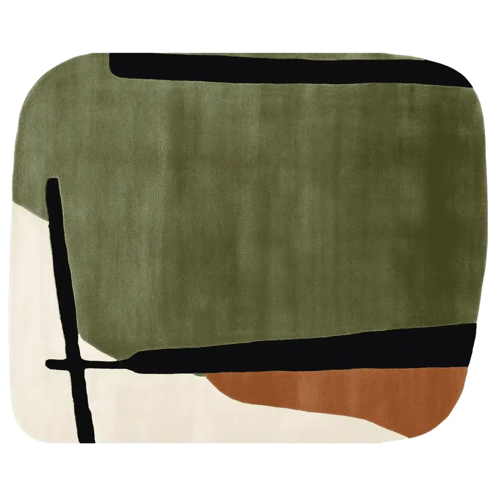 Midcentury Meadow Echo Hand Tufted Rug - Image 4