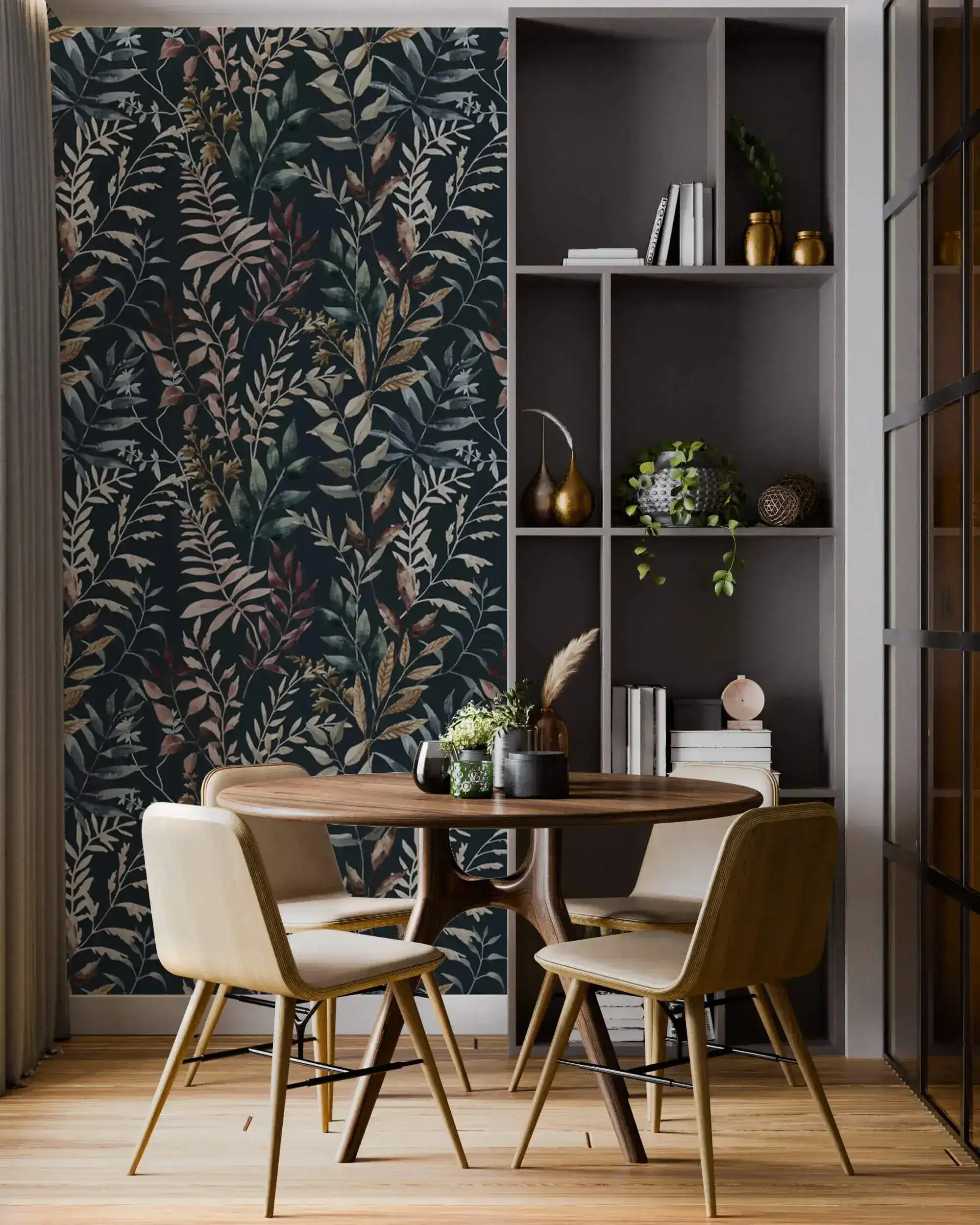 Midnight Botanical Haven Wallpaper - Image 2