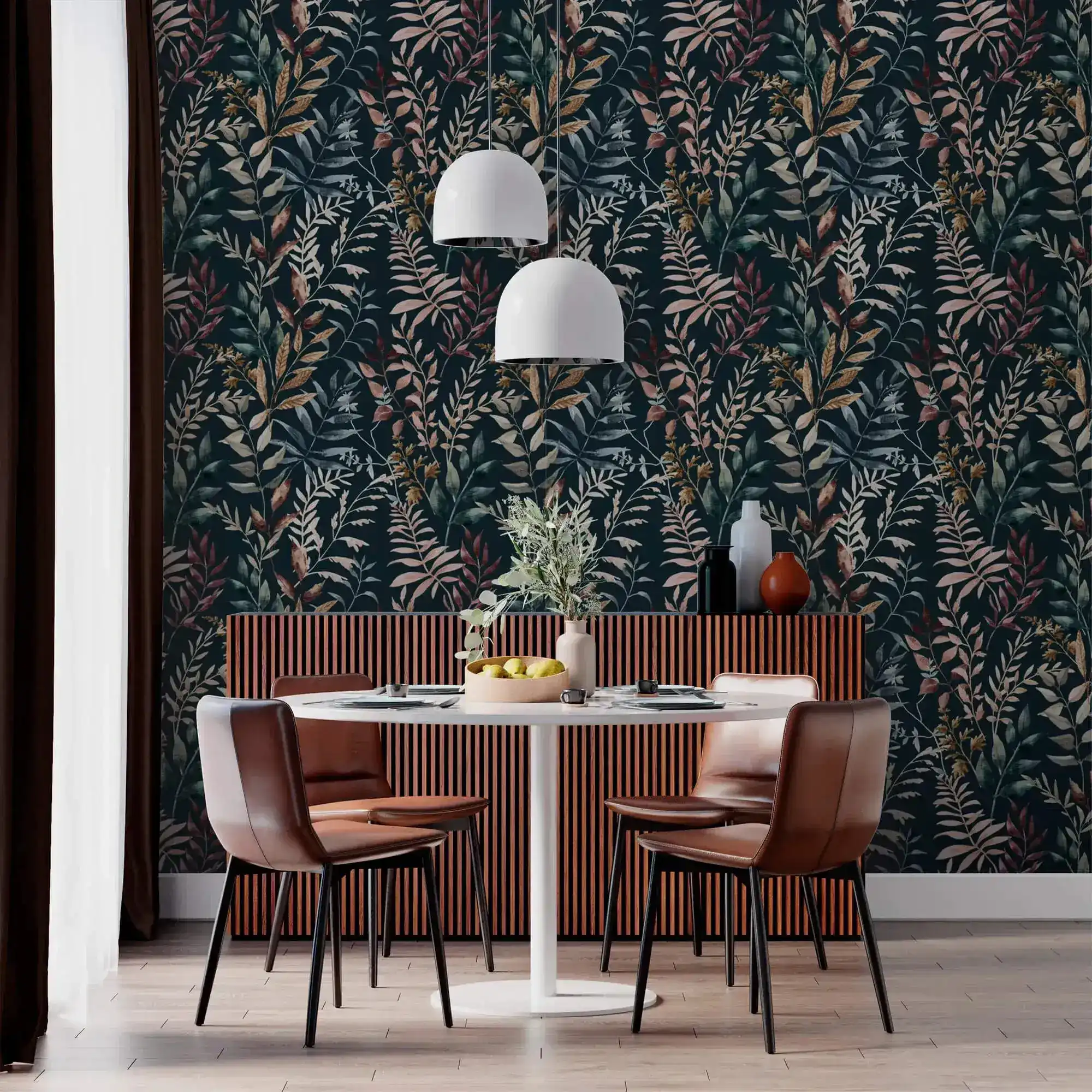 Midnight Botanical Haven Wallpaper - Image 3