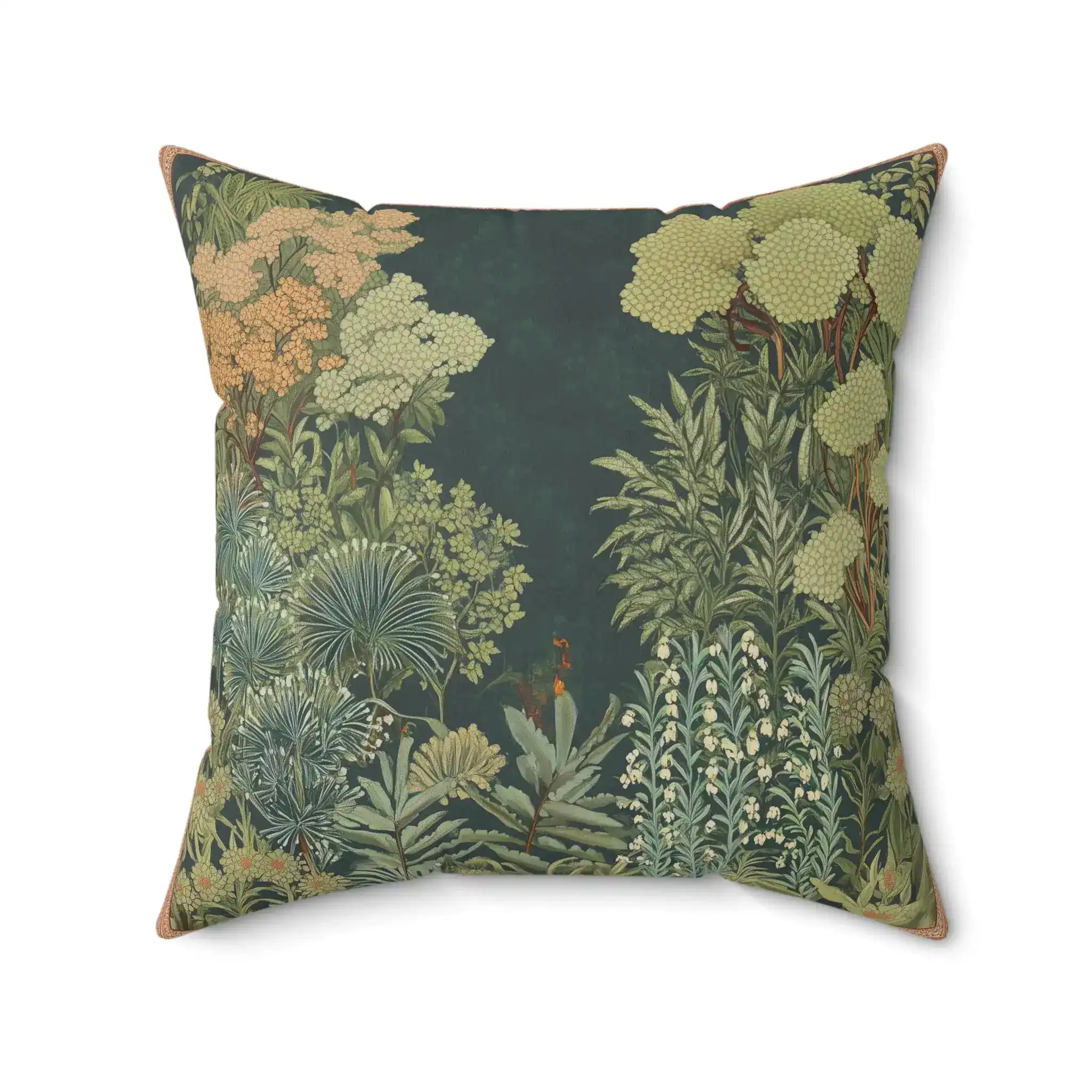 Midnight Botanical Tapestry Throw Pillow - Image 6