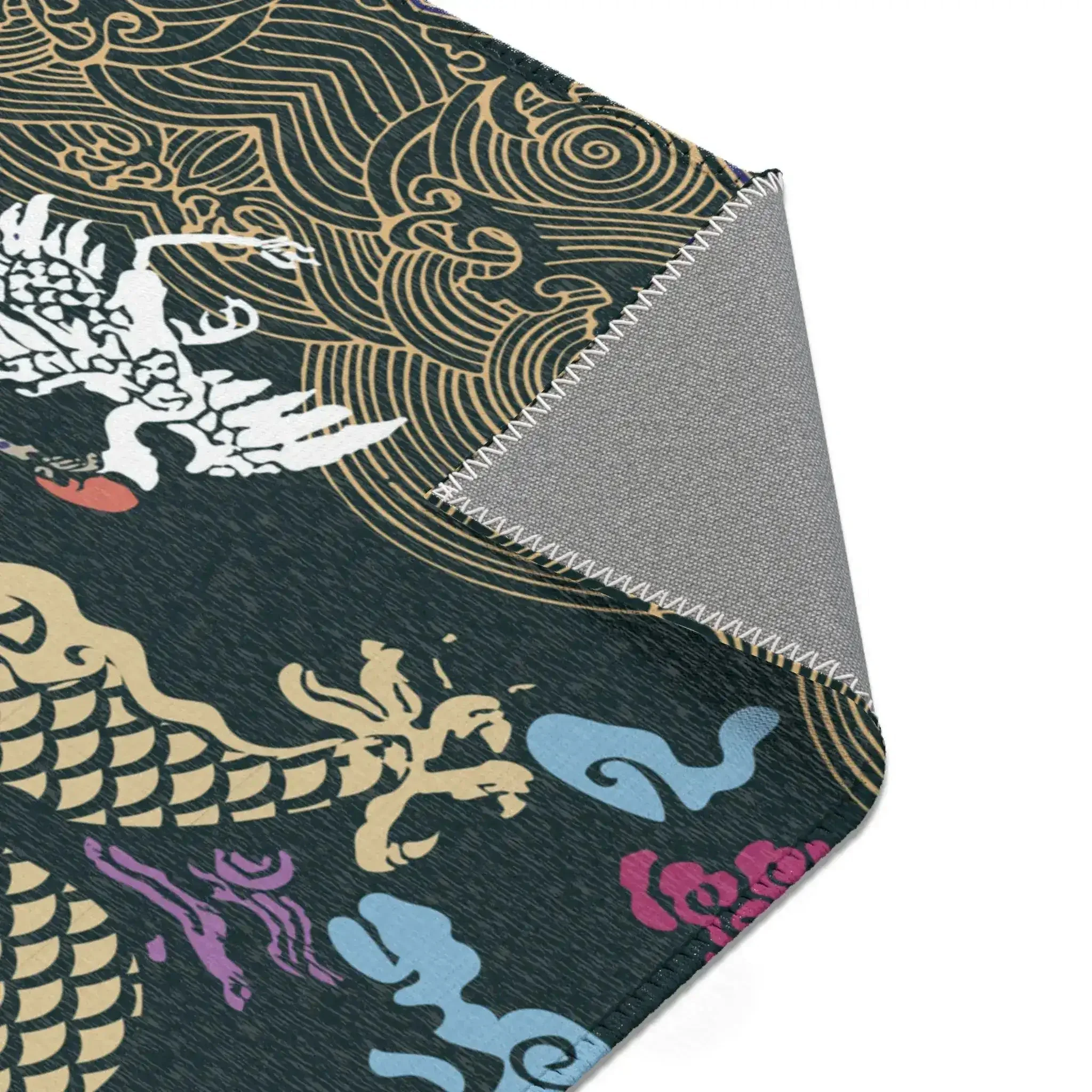 Midnight Celestial Dragon Accent Rug - Image 5