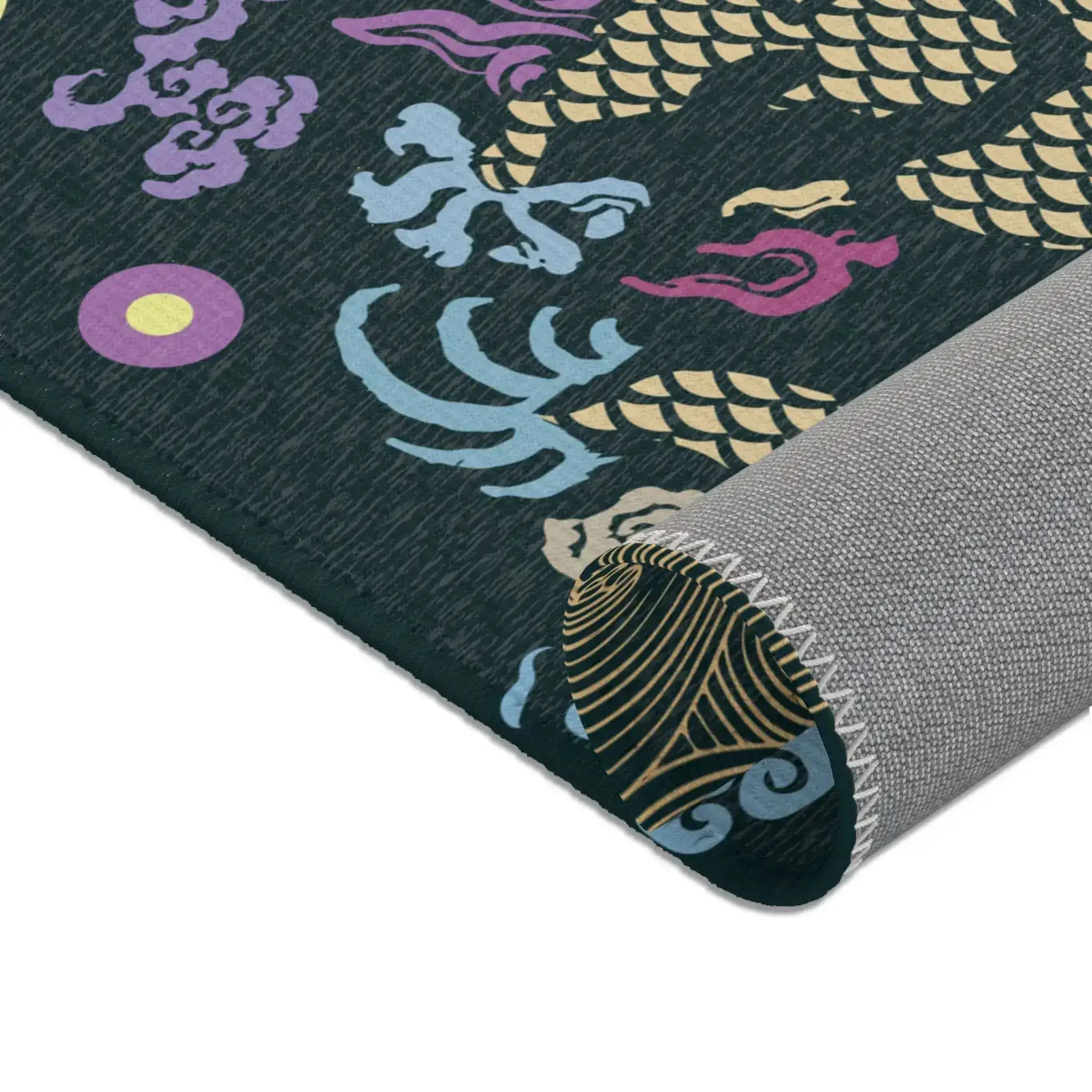 Midnight Celestial Dragon Accent Rug - Image 7