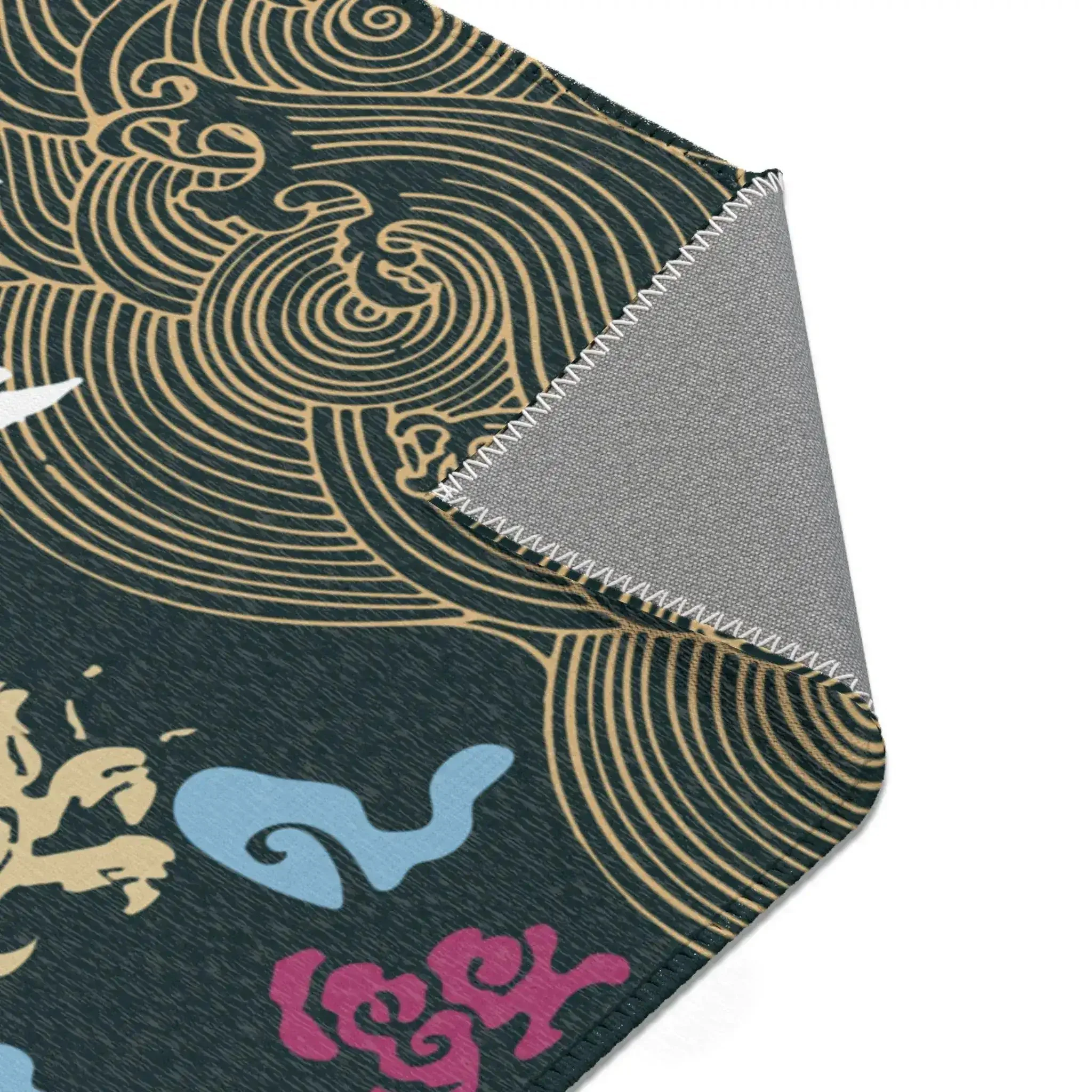 Midnight Celestial Dragon Accent Rug - Image 8