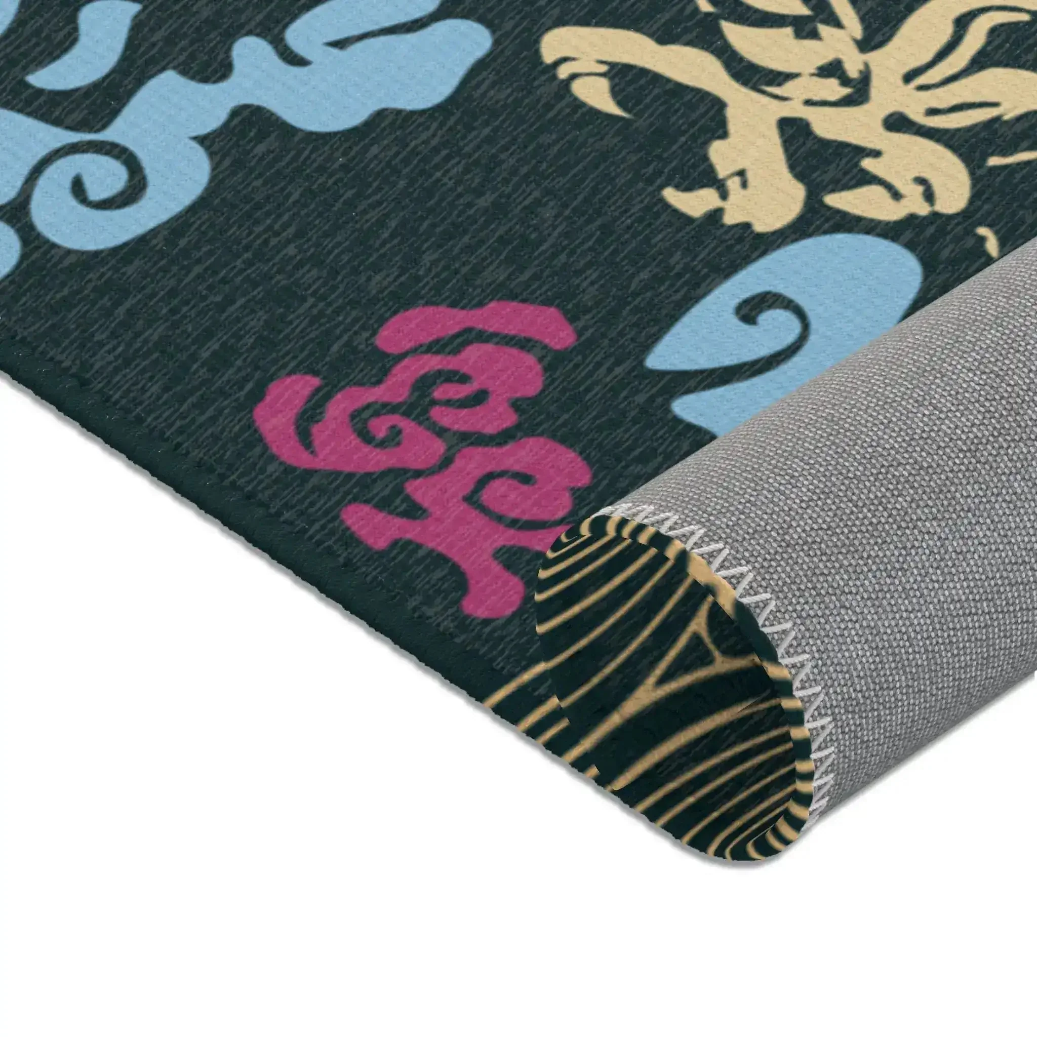 Midnight Celestial Dragon Accent Rug - Image 9