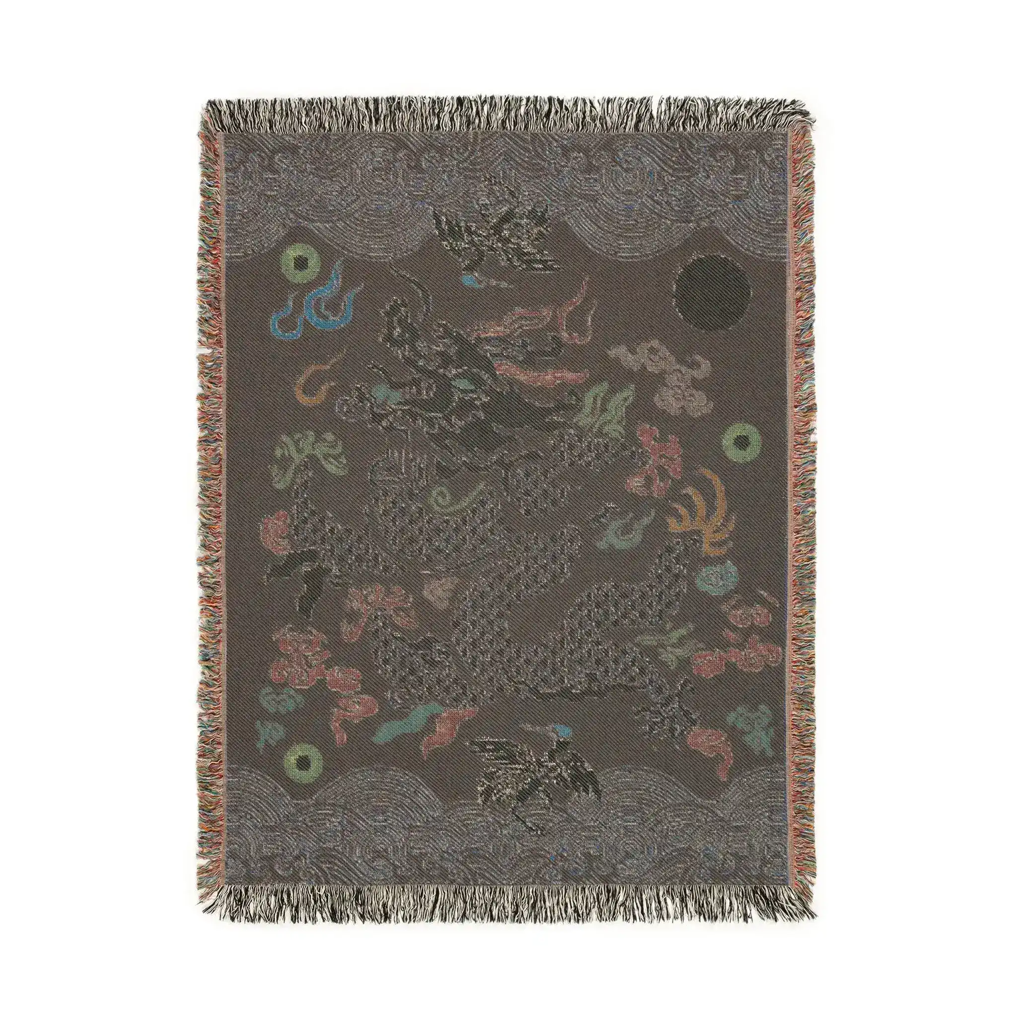 Midnight Celestial Dragon Woven Blanket - Image 6