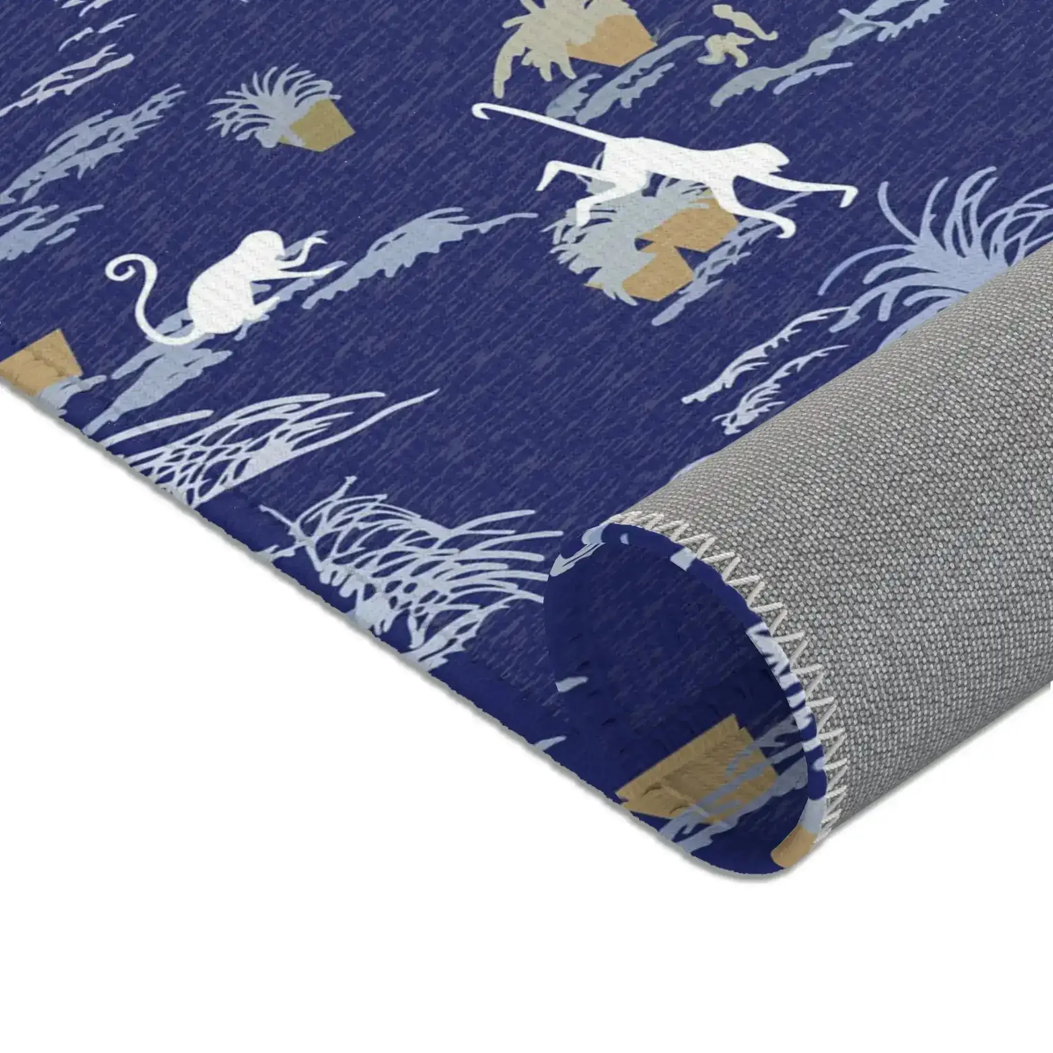 Midnight Jungle Monkeys Accent Rug - Image 7