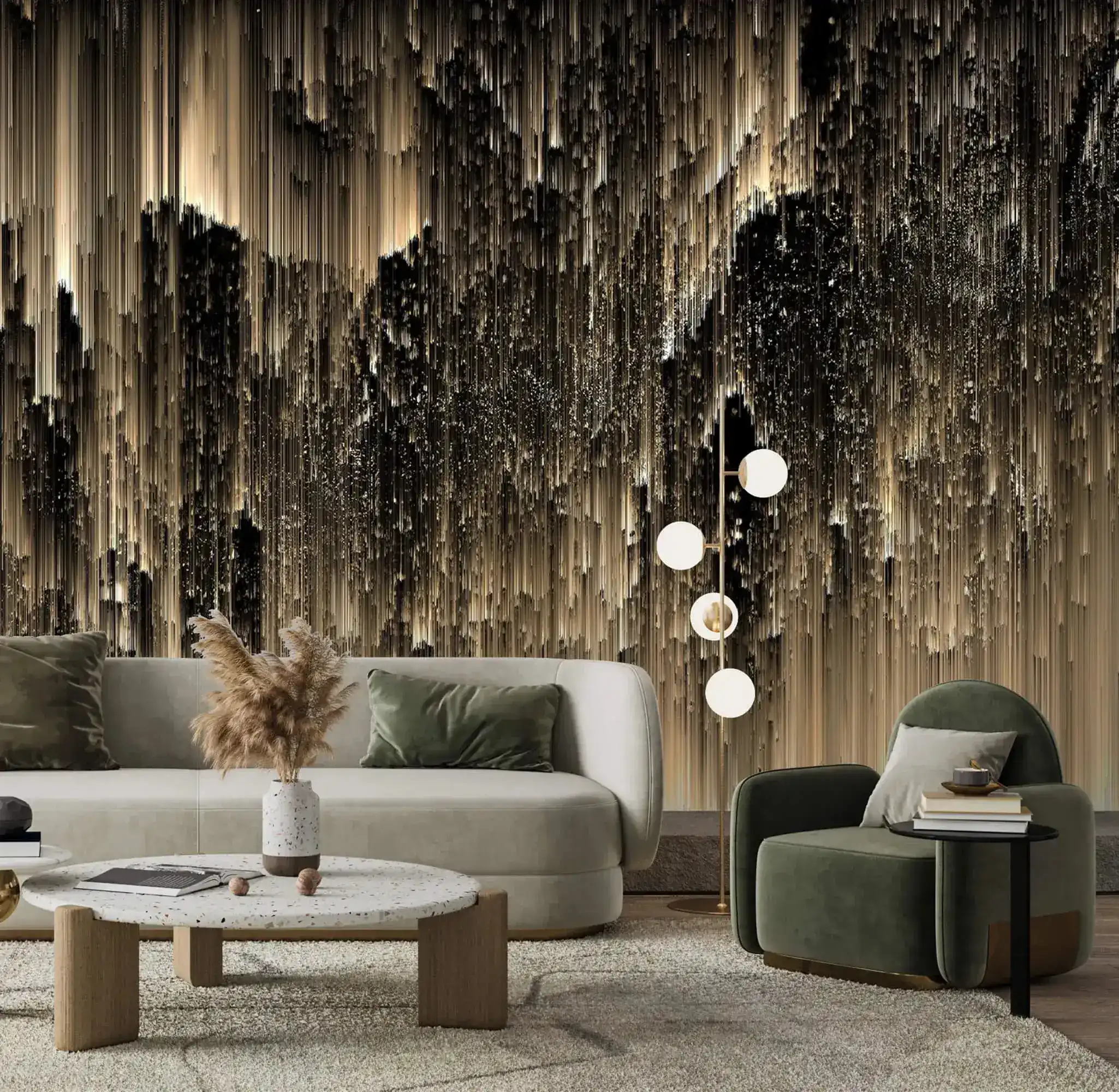 Midnight Opulence: Glamorous Night Wallpaper - Image 2