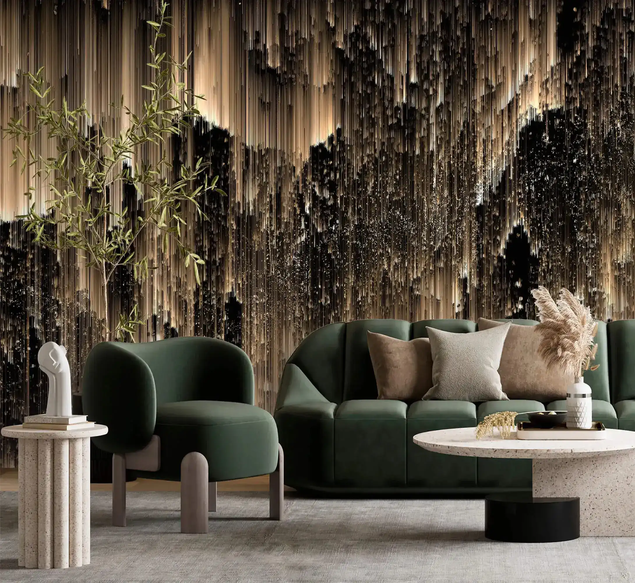 Midnight Opulence: Glamorous Night Wallpaper - Image 4