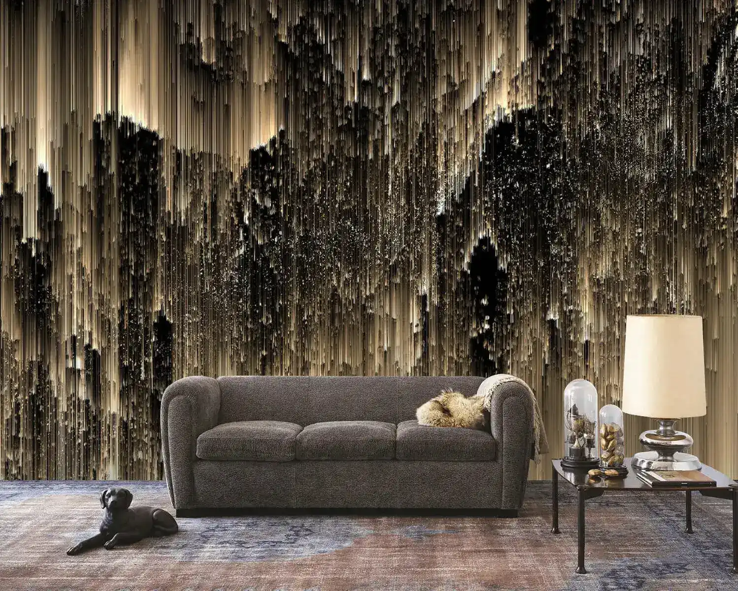 Midnight Opulence: Glamorous Night Wallpaper - Image 7