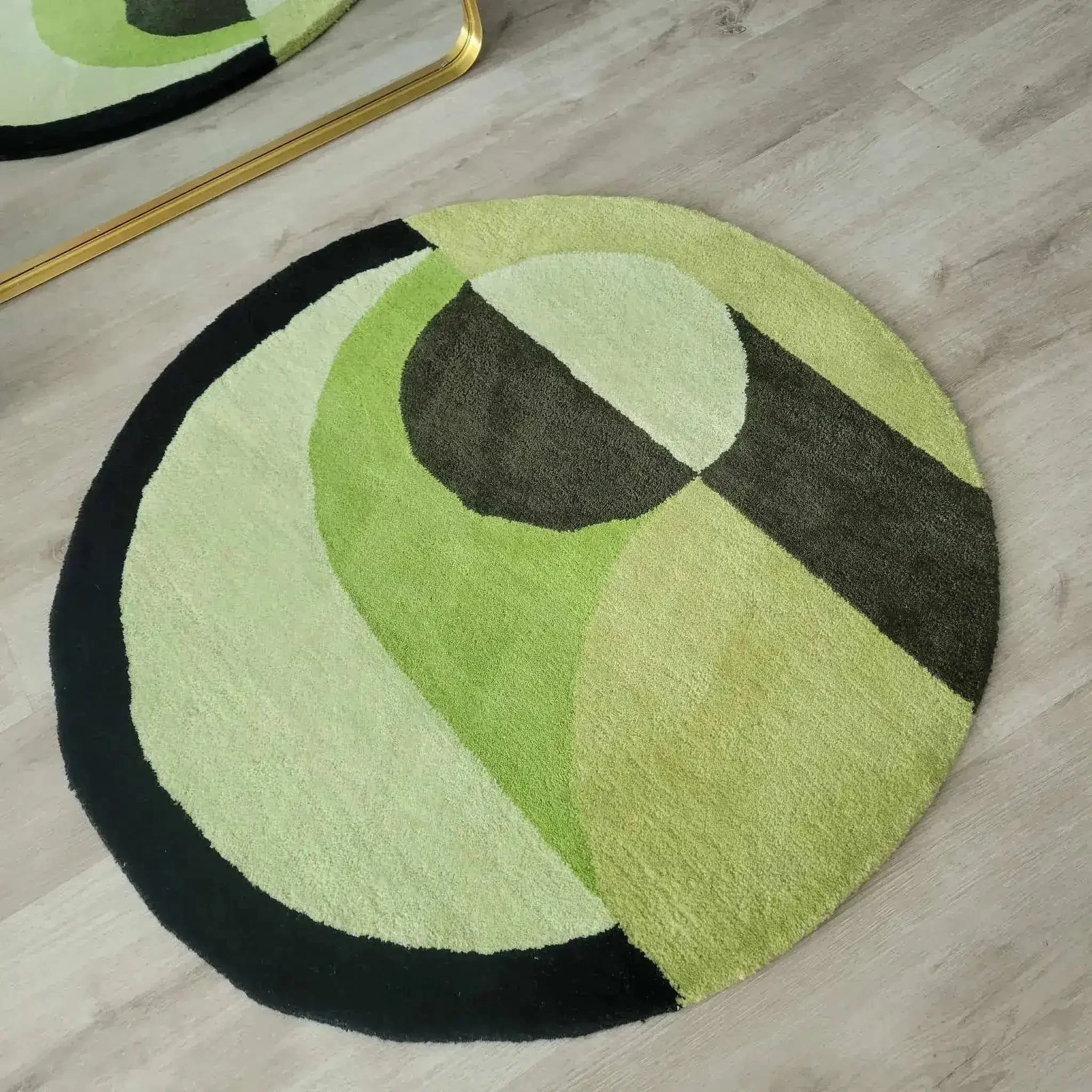 Mini Maia Geometric Round Hand Tufted Wool Rug - Image 5