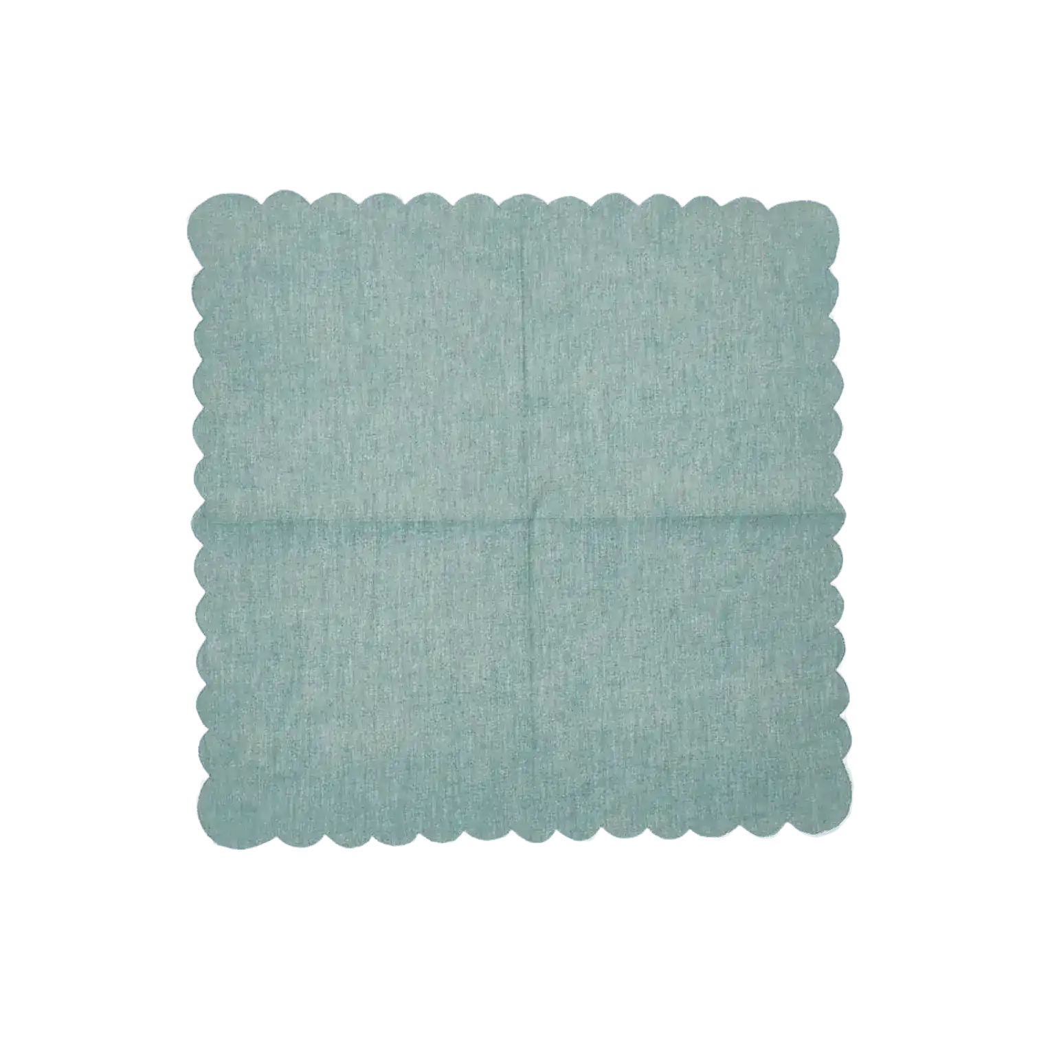 Mini Scalloped Plain Cotton Napkins - Image 3