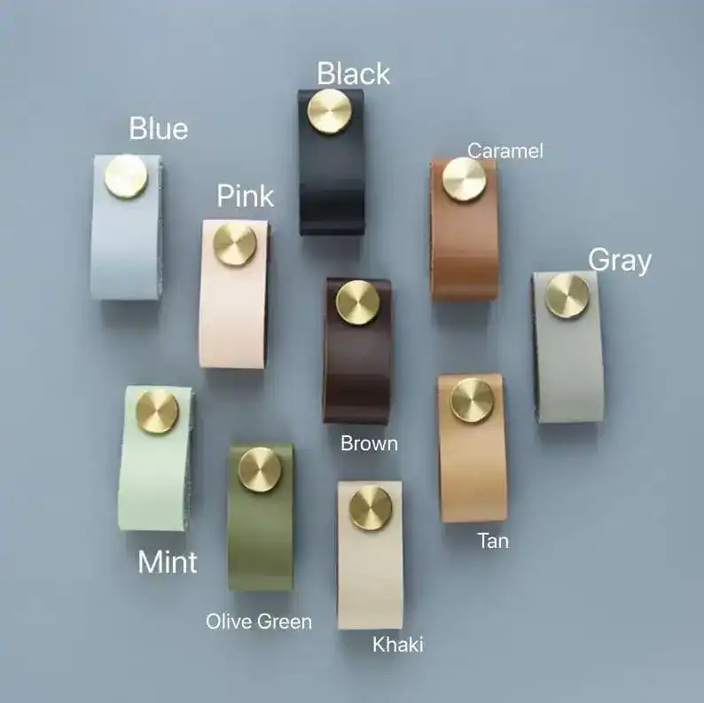 Minimalist Leather Cabinet Drawer Knob - Image 7