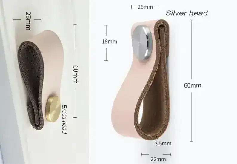 Minimalist Leather Cabinet Drawer Knob - Image 8