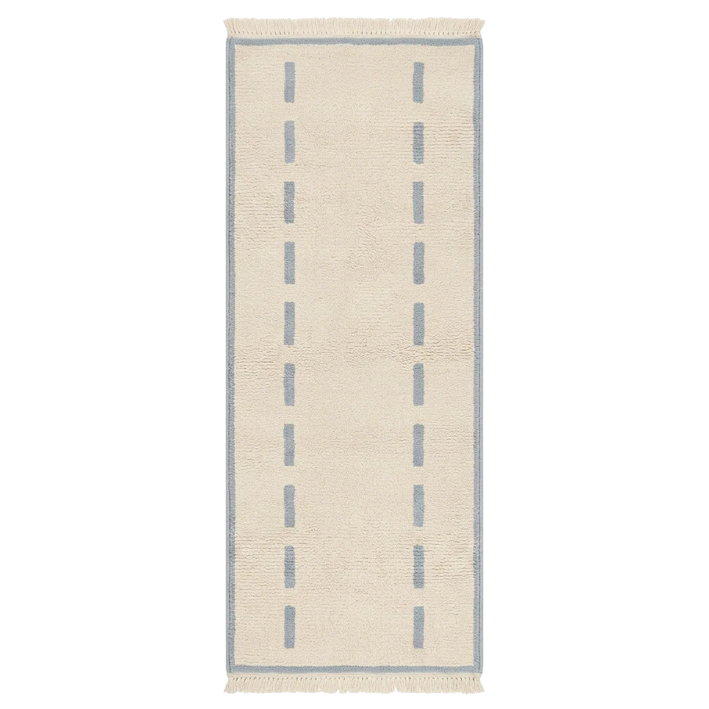 Minimalist Path Hand Knotted Runner Rug