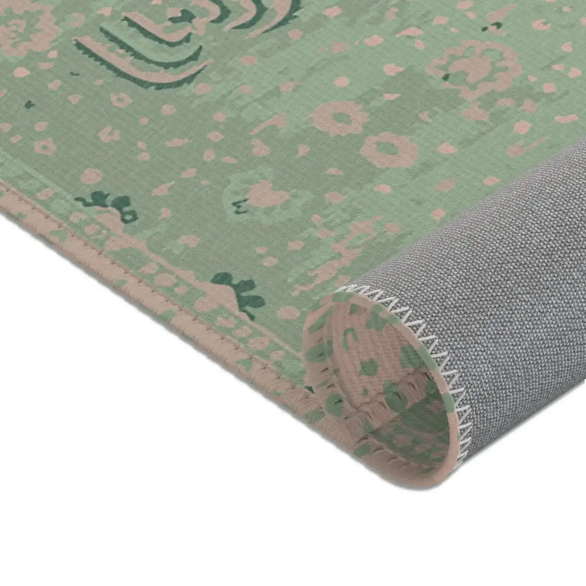 Mint Green Vintage Boho Accent Rug - Image 7