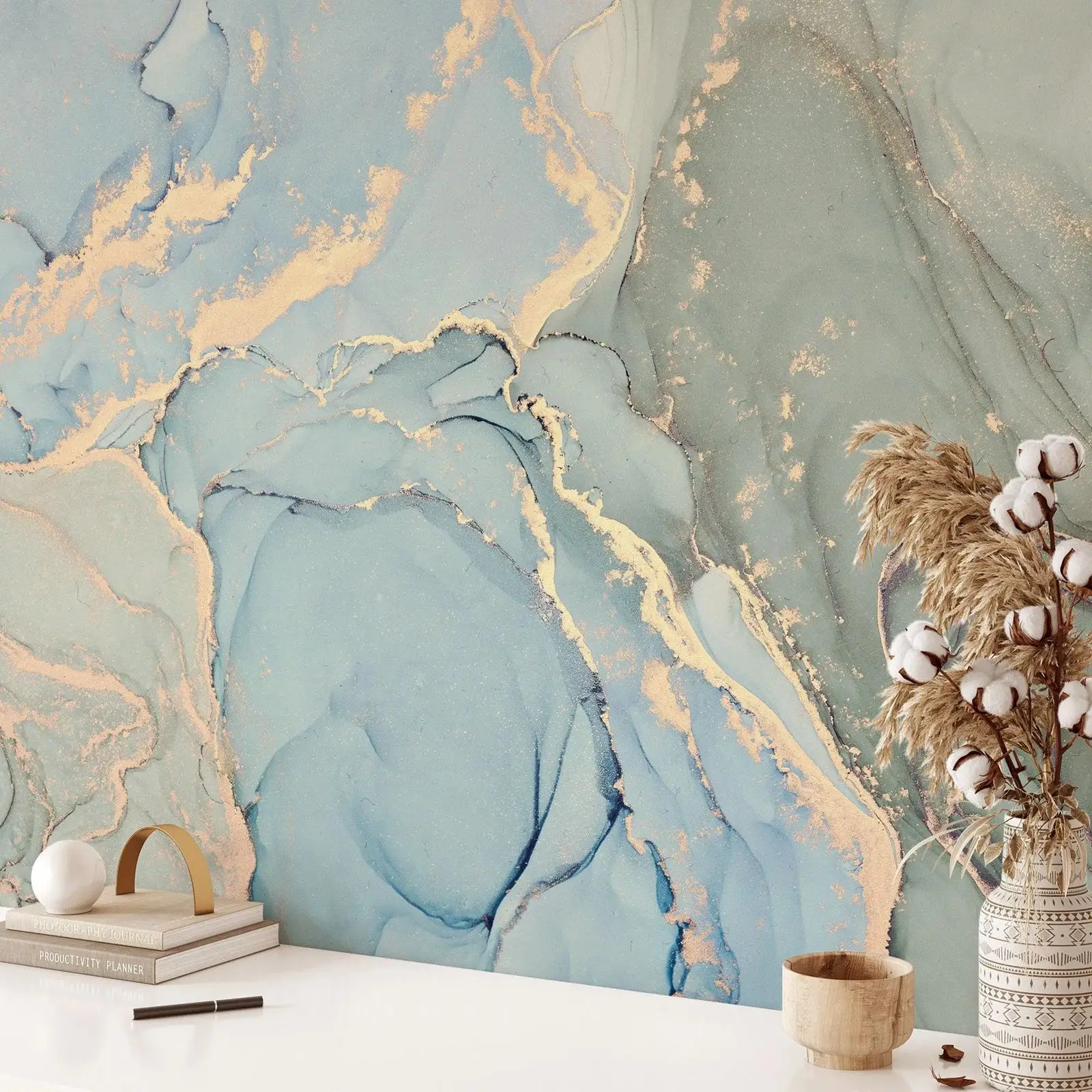 Mint Marble Mural - Image 2