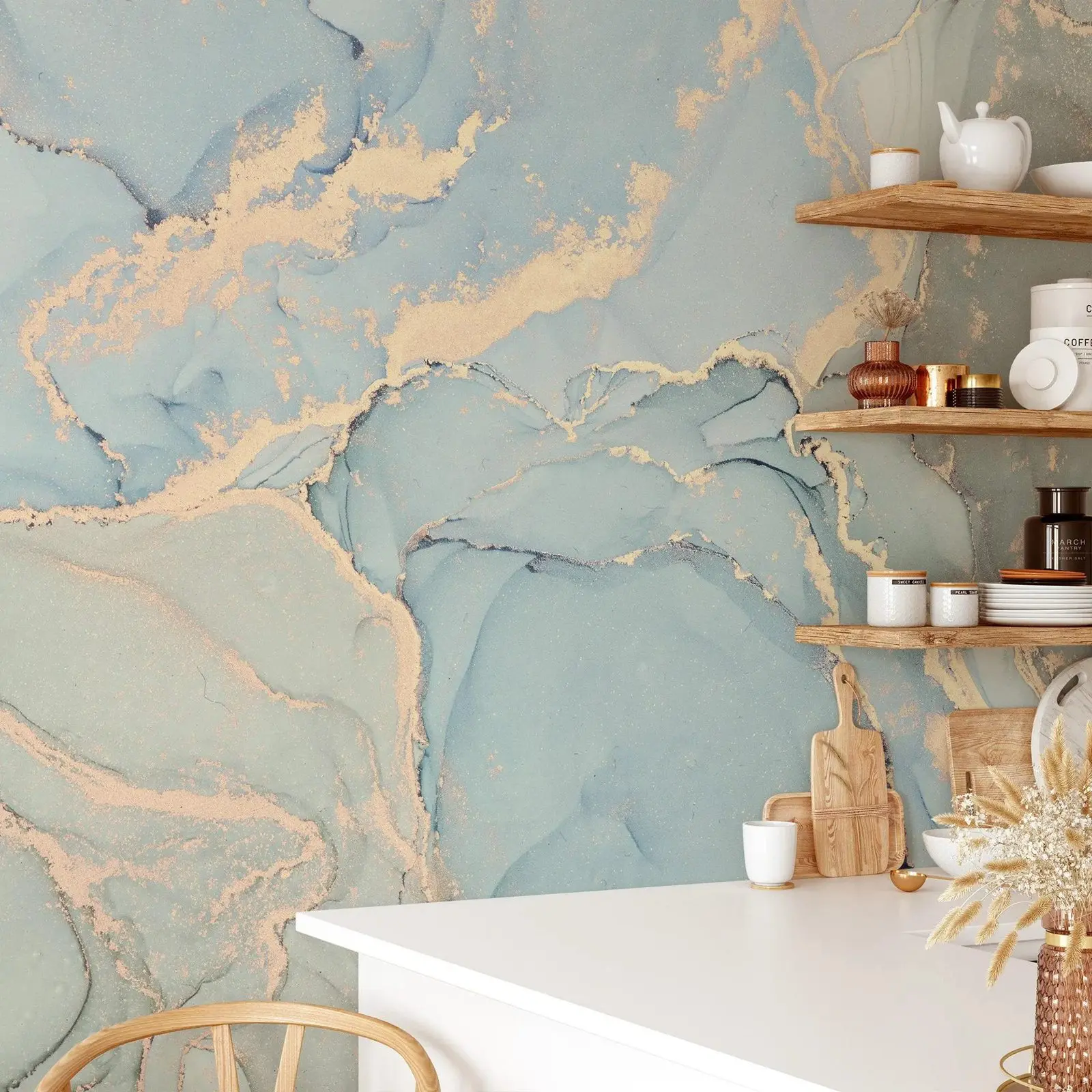 Mint Marble Mural - Image 3