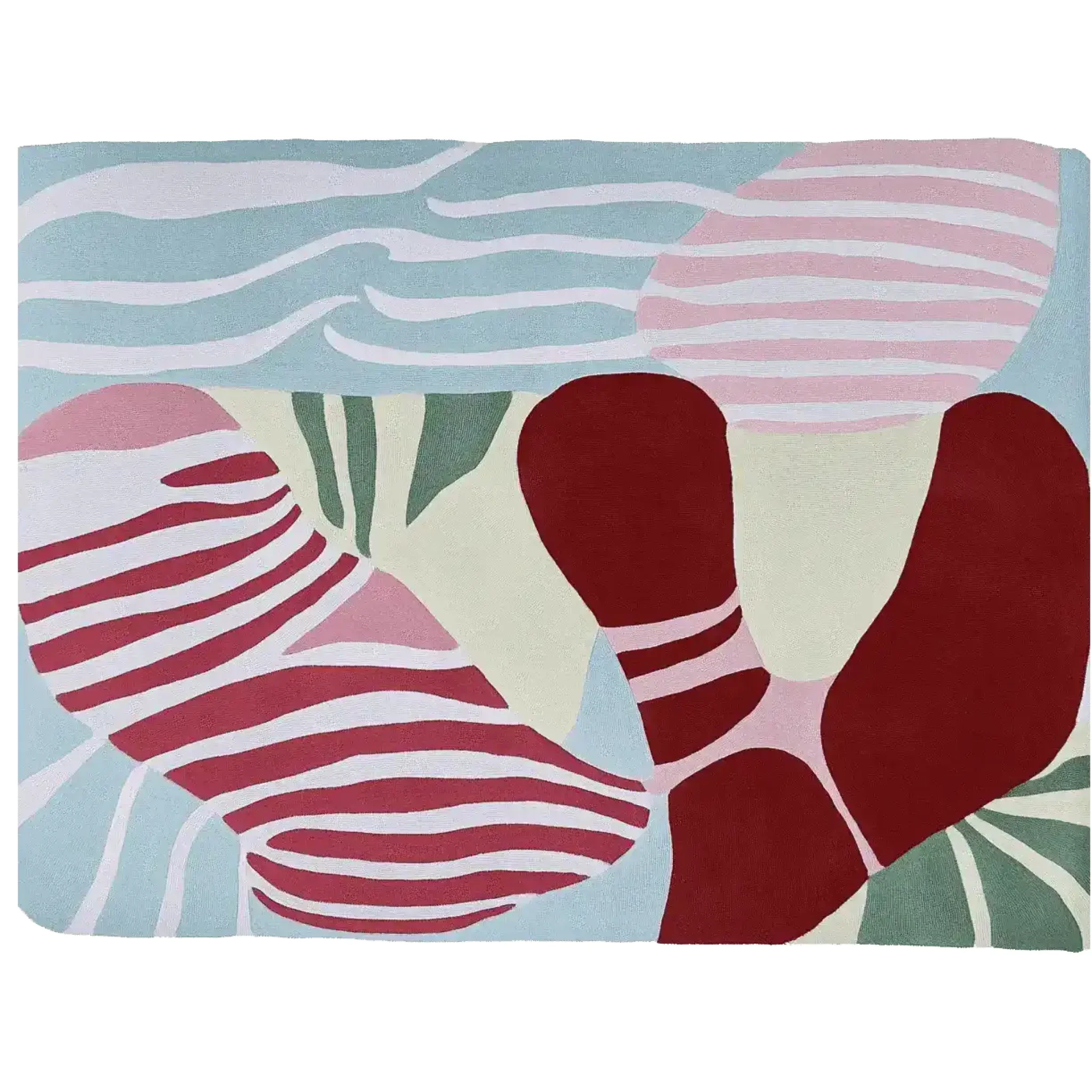 Modern Color Collision Hand Tufted Rug - Image 3