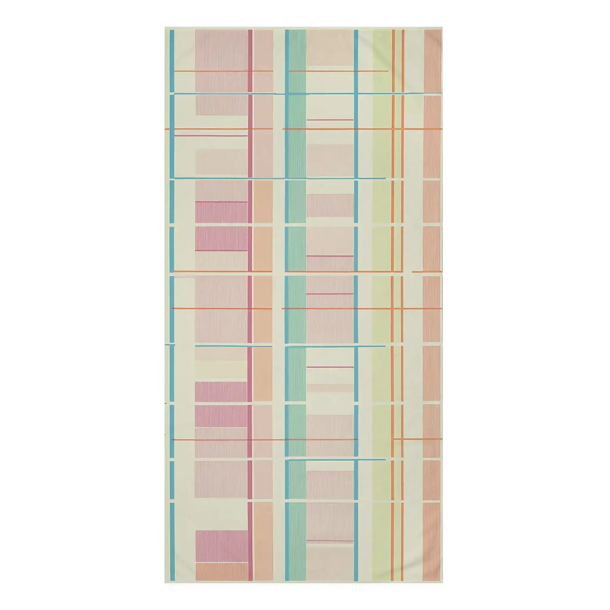 Modern Geometric Color Block Bath Towel