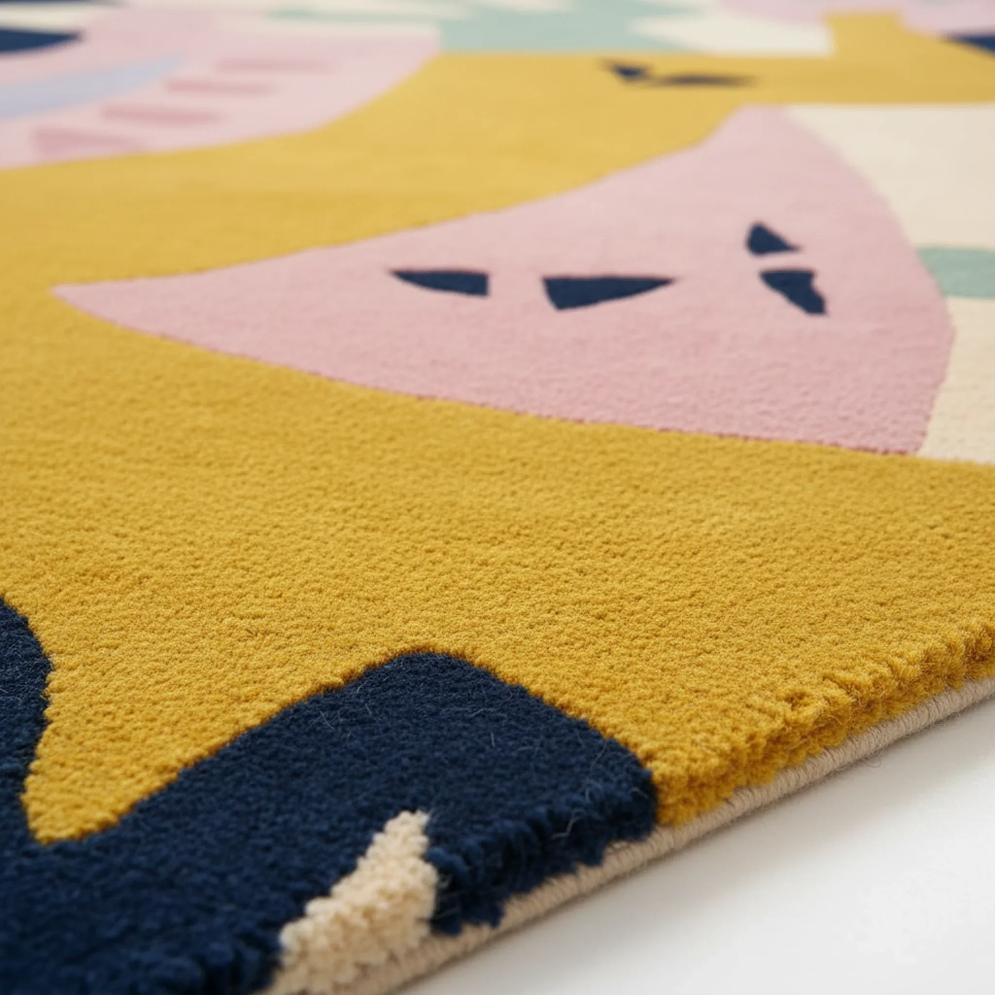 Modern Organic Mosaic Hand Tufted Rug - Image 5