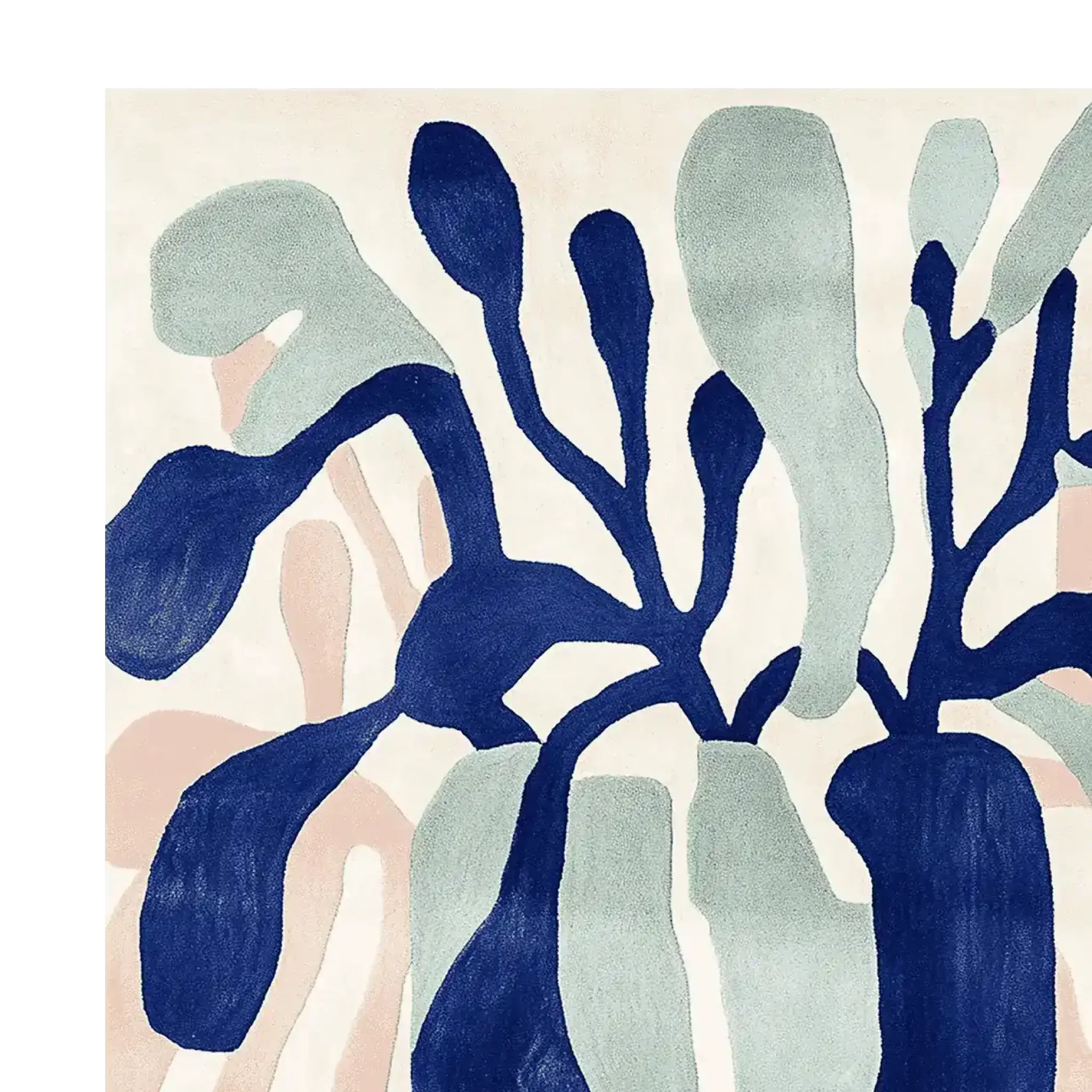 Modern Plant Bloom Hand Tufted Rug - Image 4