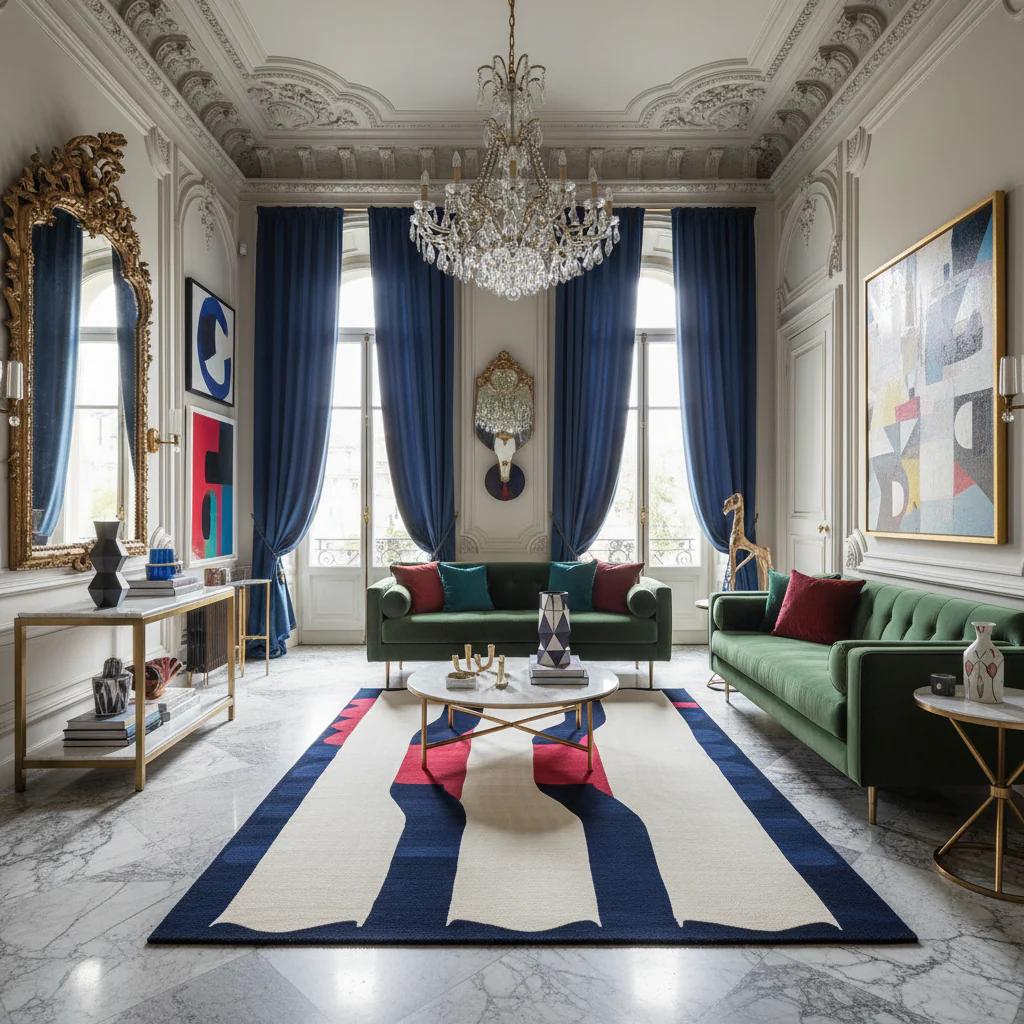 Modern Shape Voltage Hand Tufted Rug - Image 2