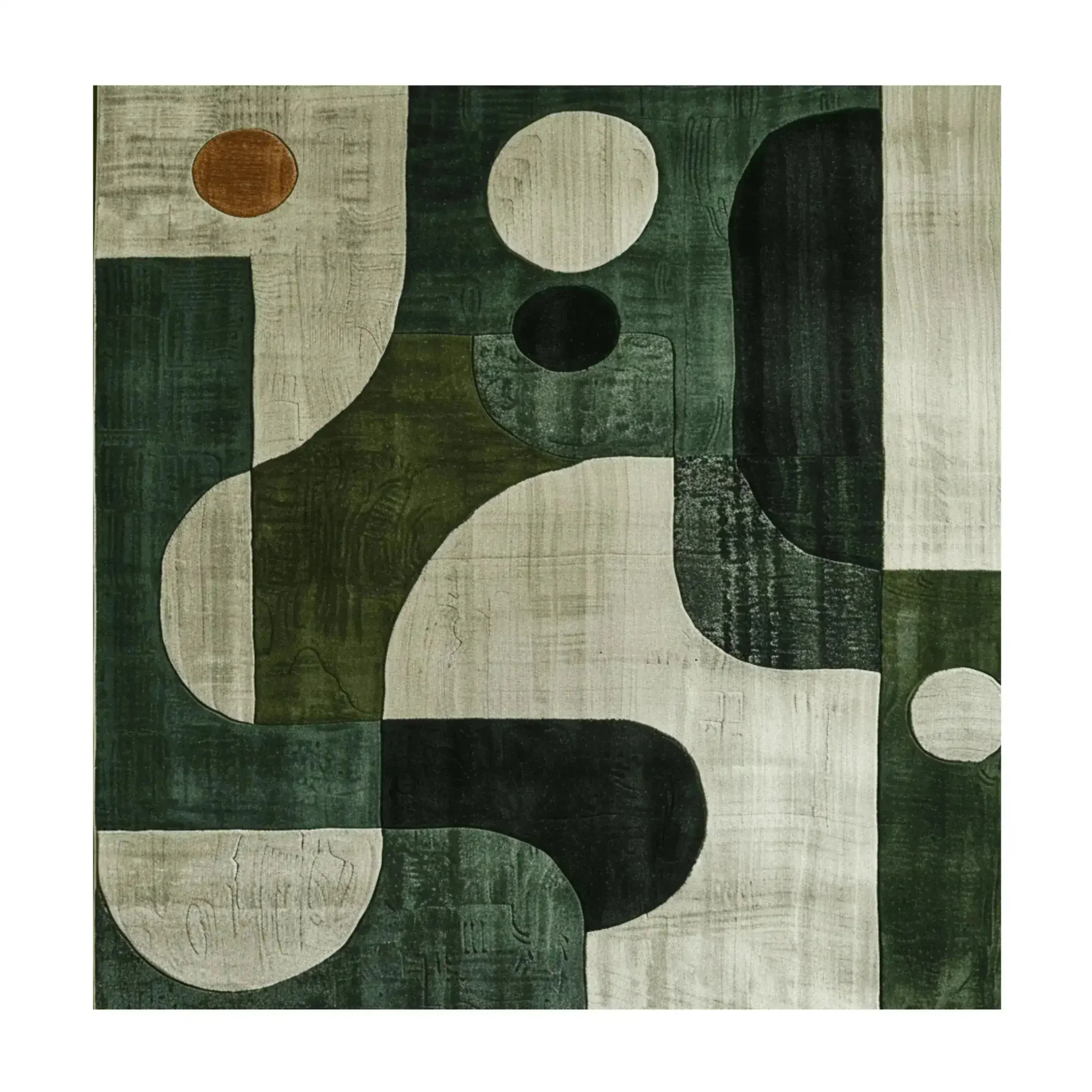 Monochrome Chic Hand Tufted Rug 3 x 3 ft - Image 2