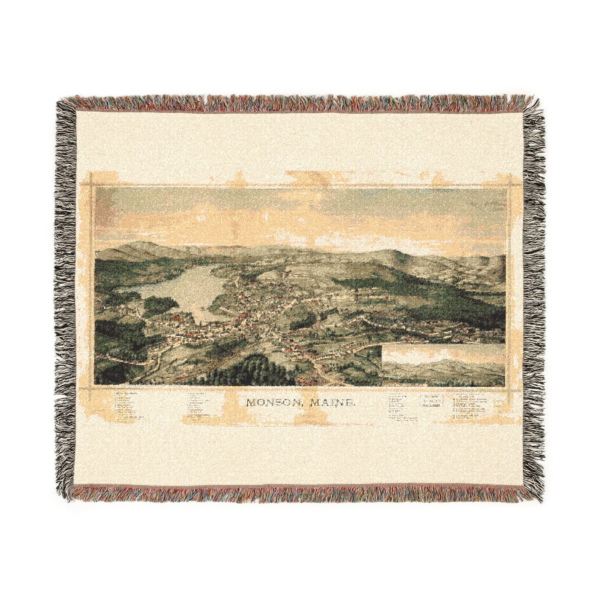 Monson, Maine Woven Throw Blanket